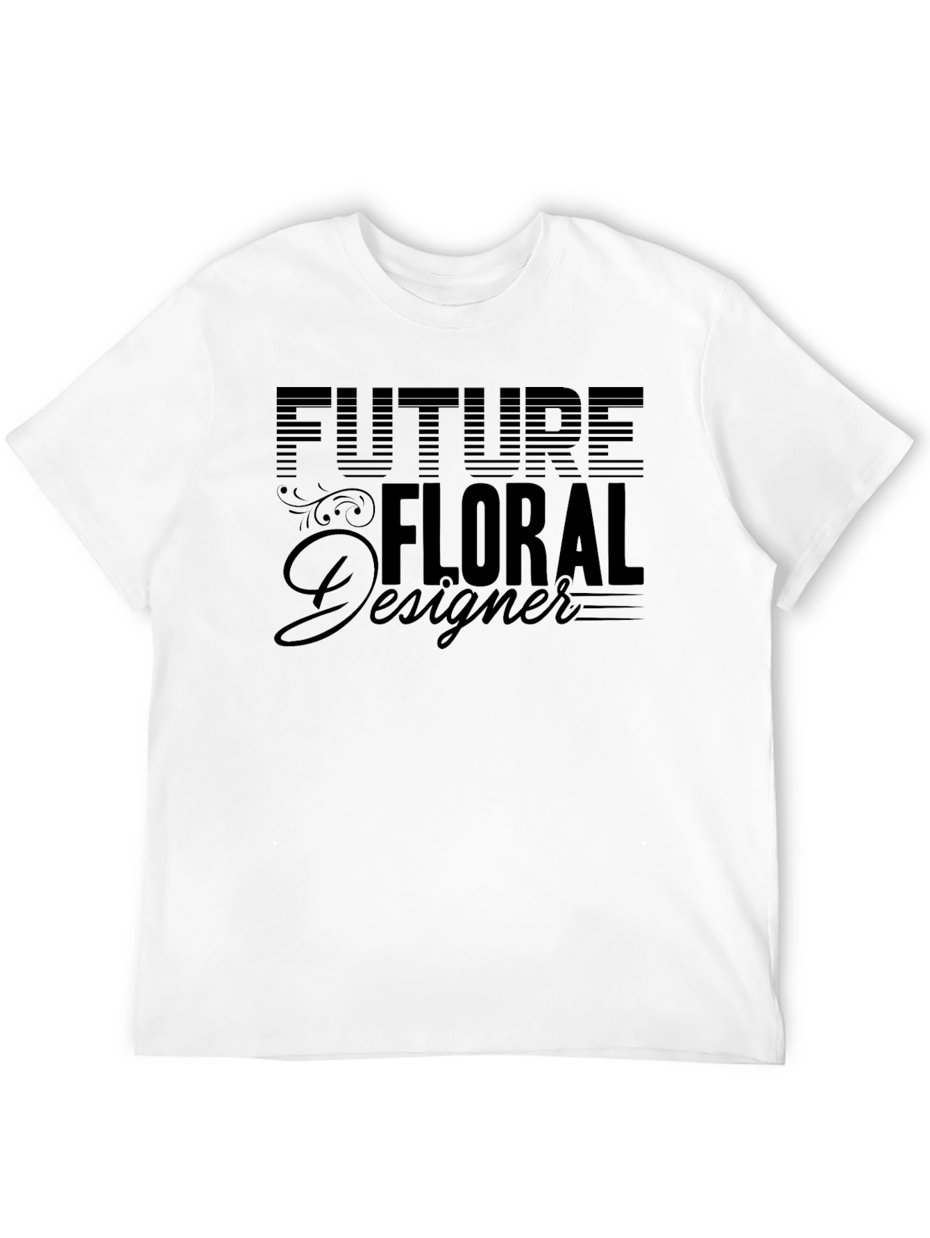 Future Floral Designer Black T-Shirt