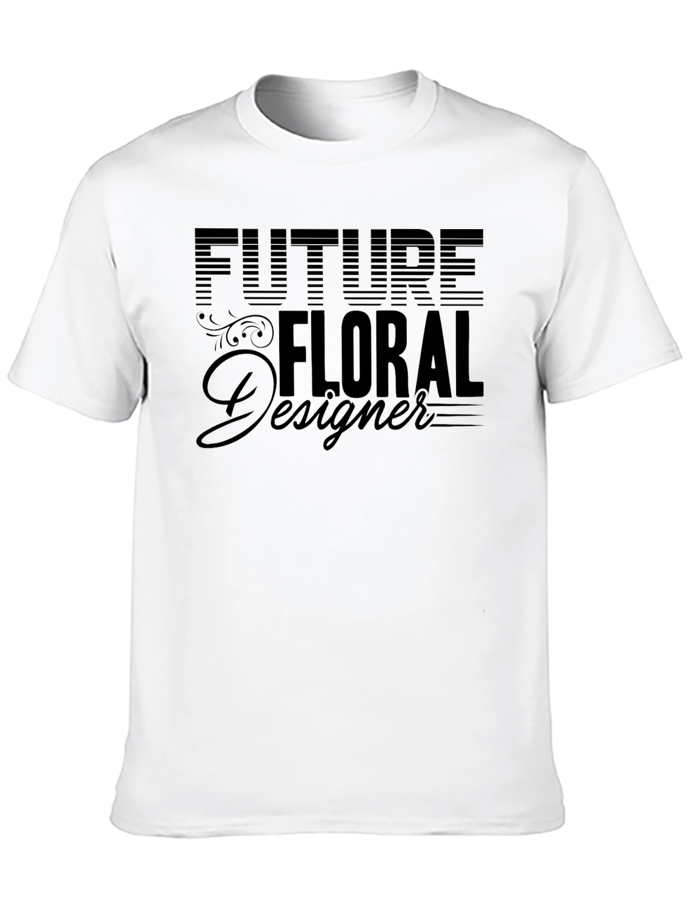 Future Floral Designer Black T-Shirt