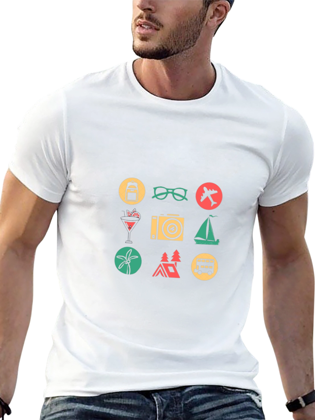 Travel Icon T-Shirt - Black