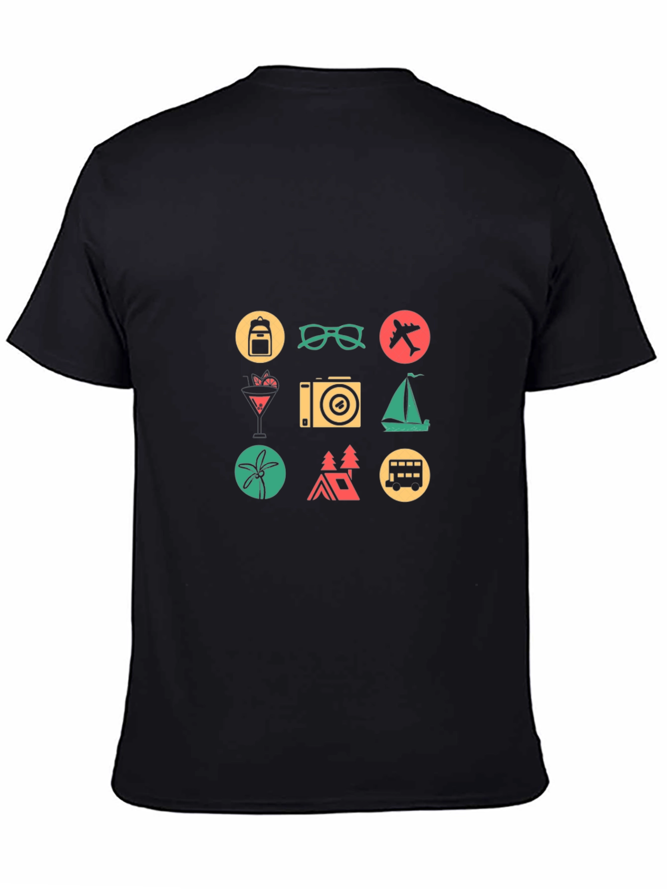 Travel Icon T-Shirt - Black