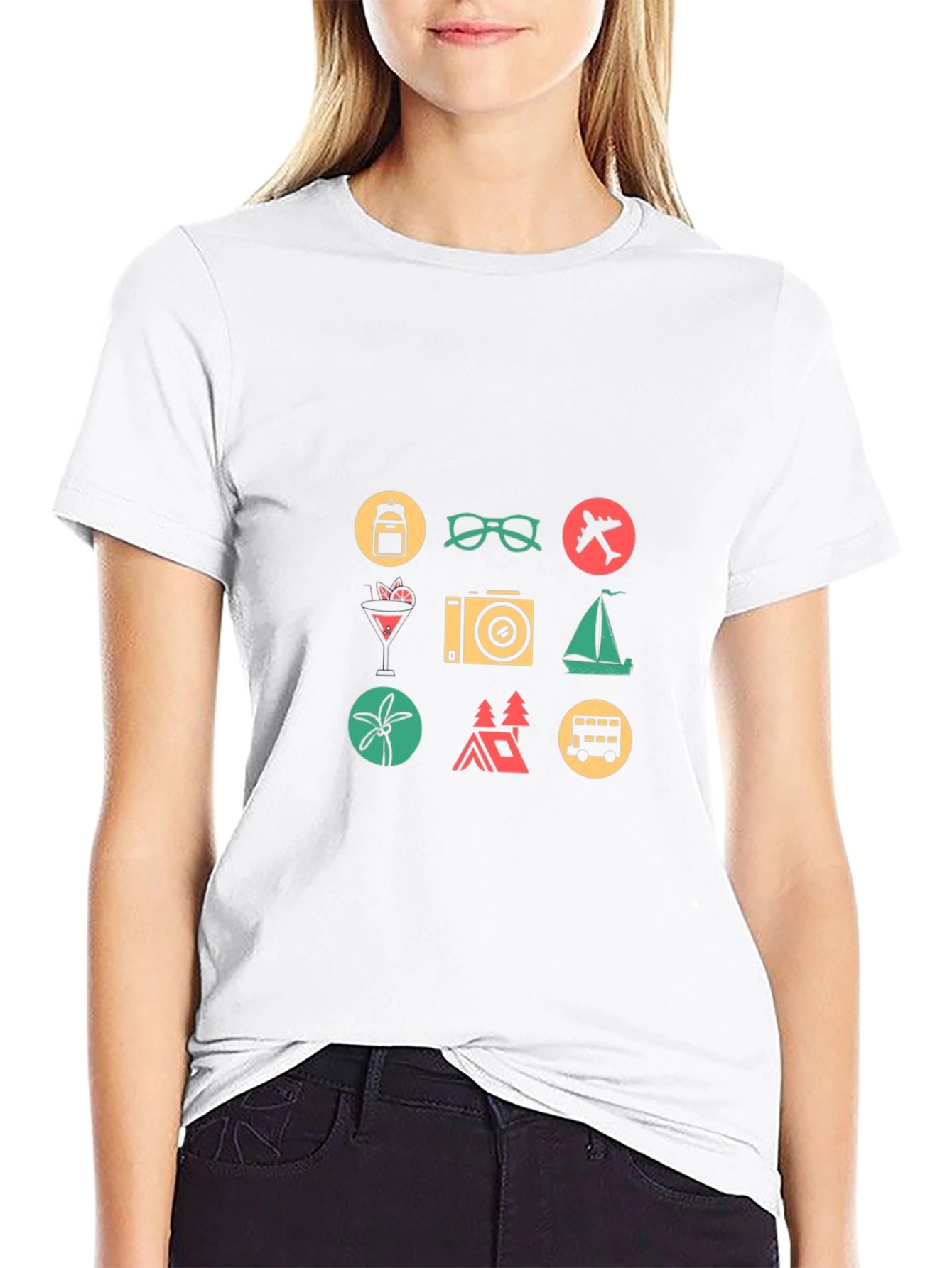 Travel Icon T-Shirt - Black