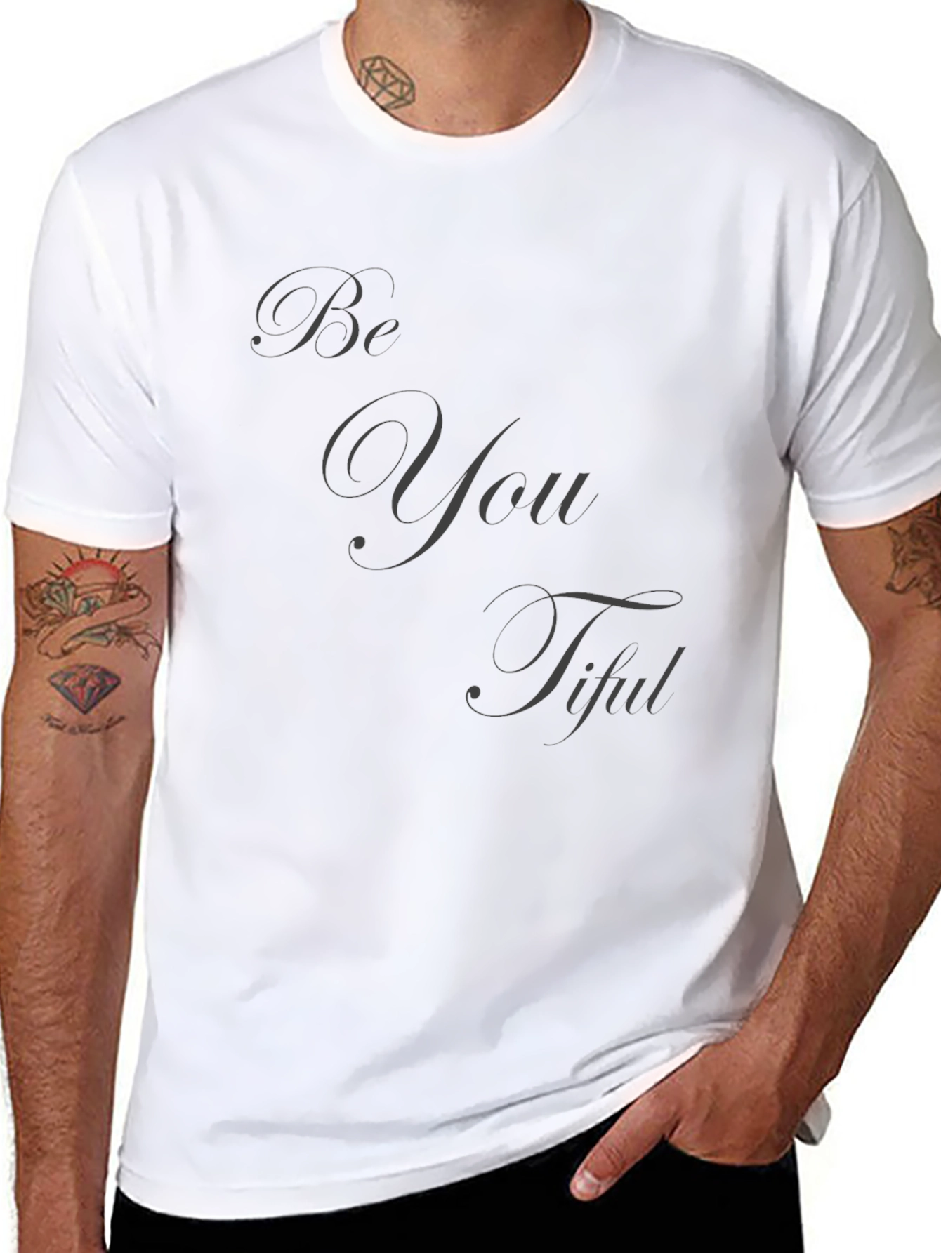 Be You Tiful Black Tee - Stylish Comfort