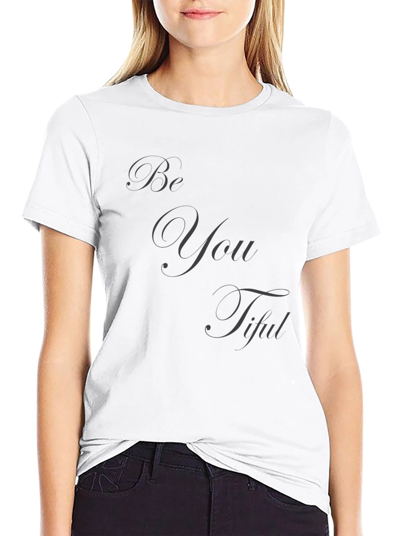 Be You Tiful Black Tee - Stylish Comfort