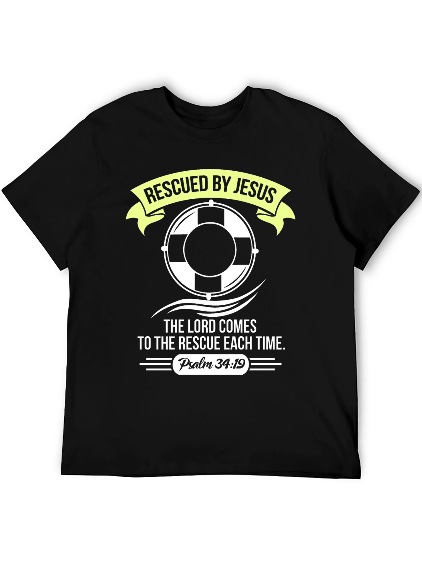 Rescued By Jesus T-Shirt - Religious Graphic Tee