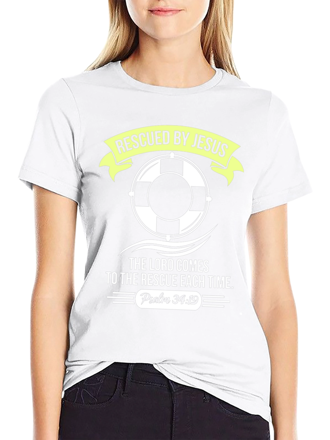 Rescued By Jesus T-Shirt - Religious Graphic Tee