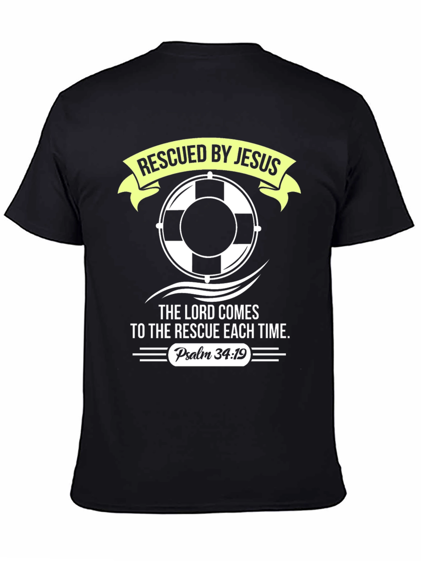 Rescued By Jesus T-Shirt - Religious Graphic Tee