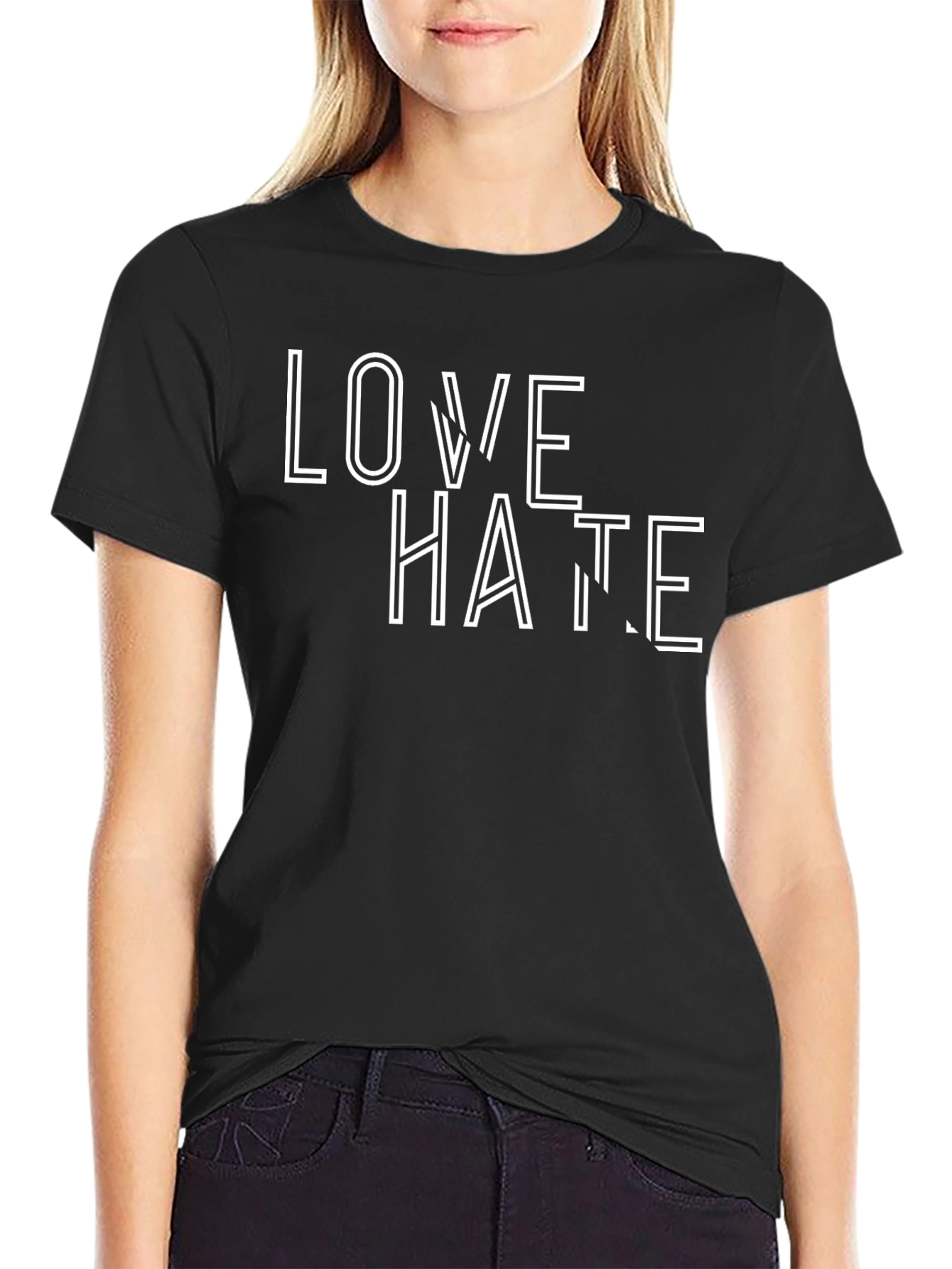 Love Hate Graphic Tee - Stylish Streetwear