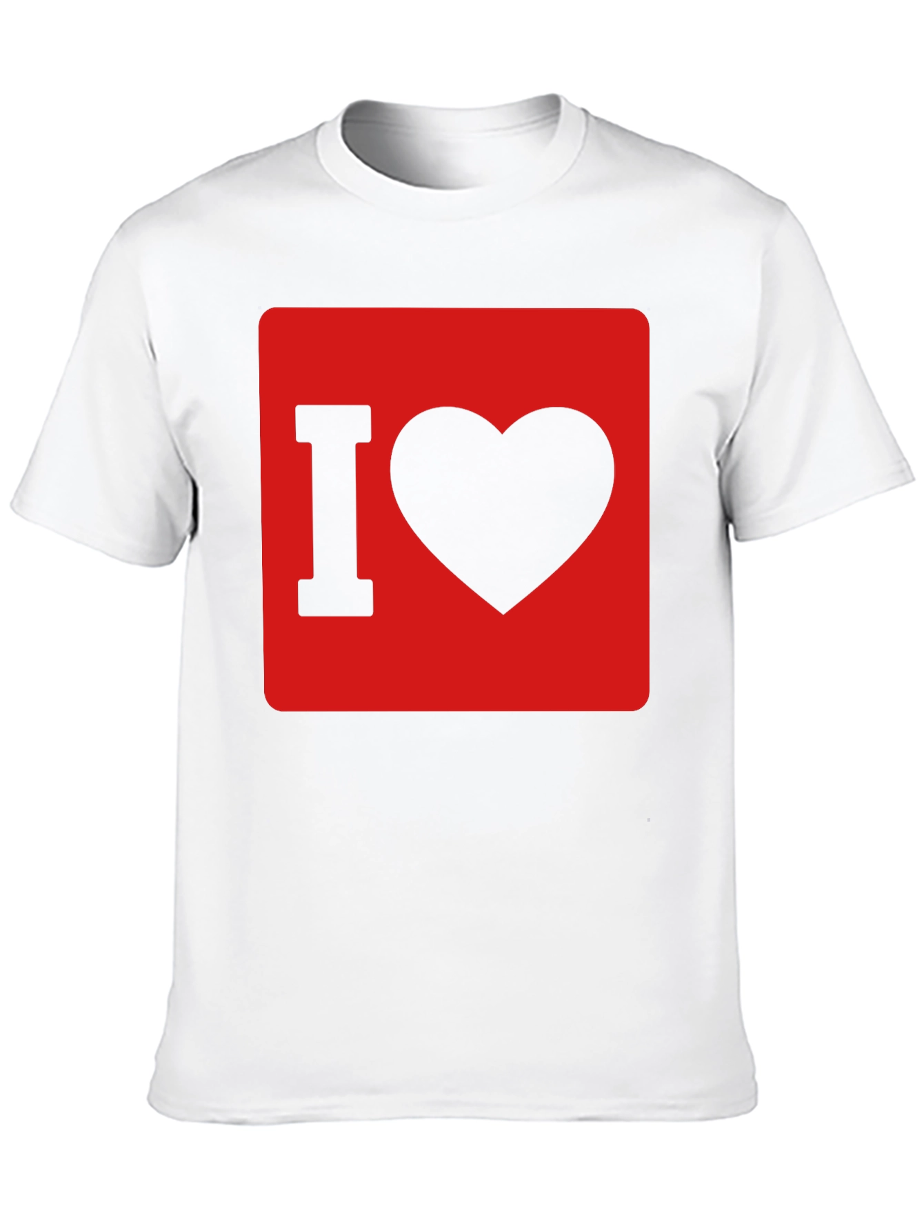I Love Heart Graphic T-Shirt - Black Cotton Tee
