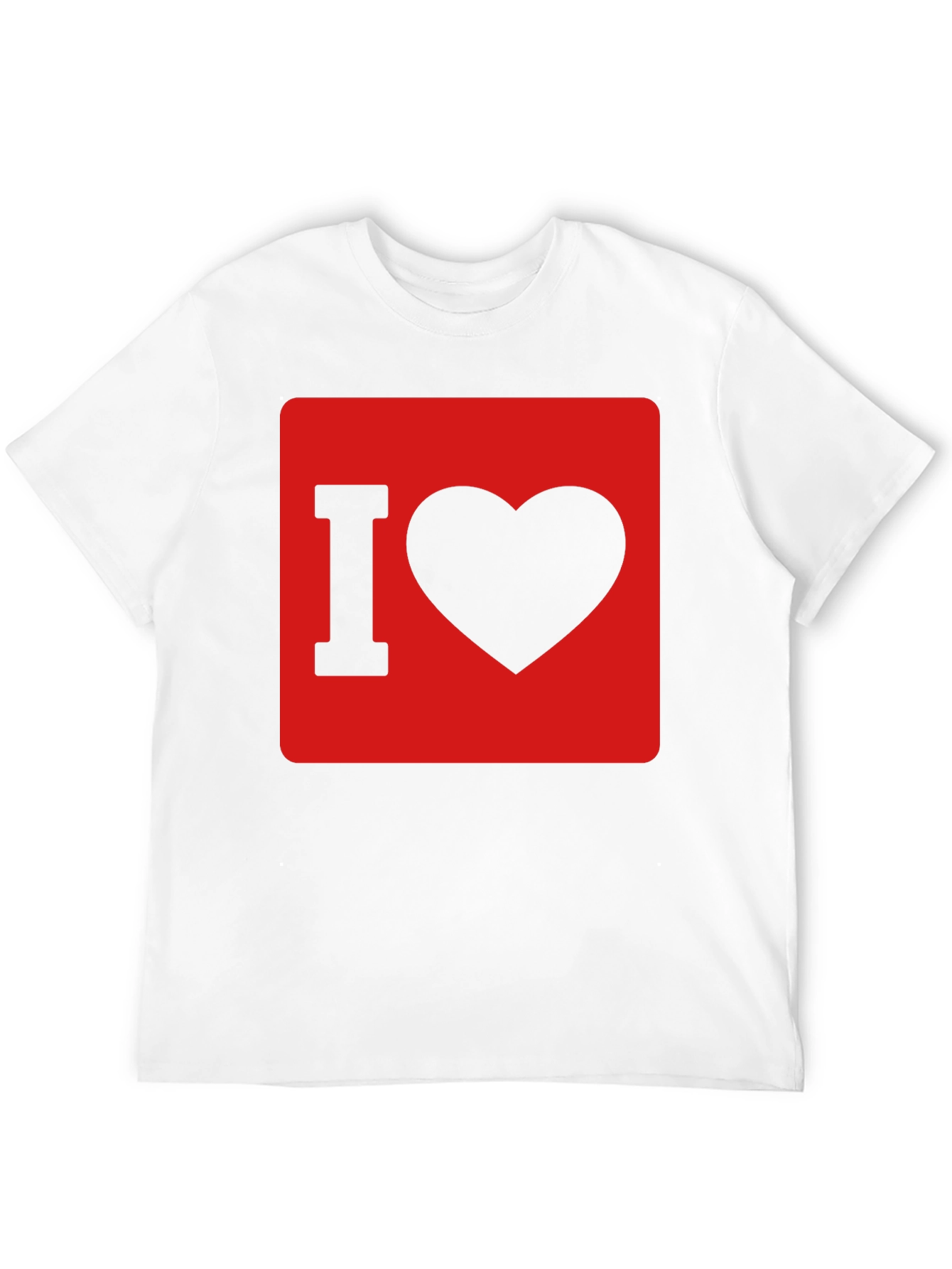 I Love Heart Graphic T-Shirt - Black Cotton Tee