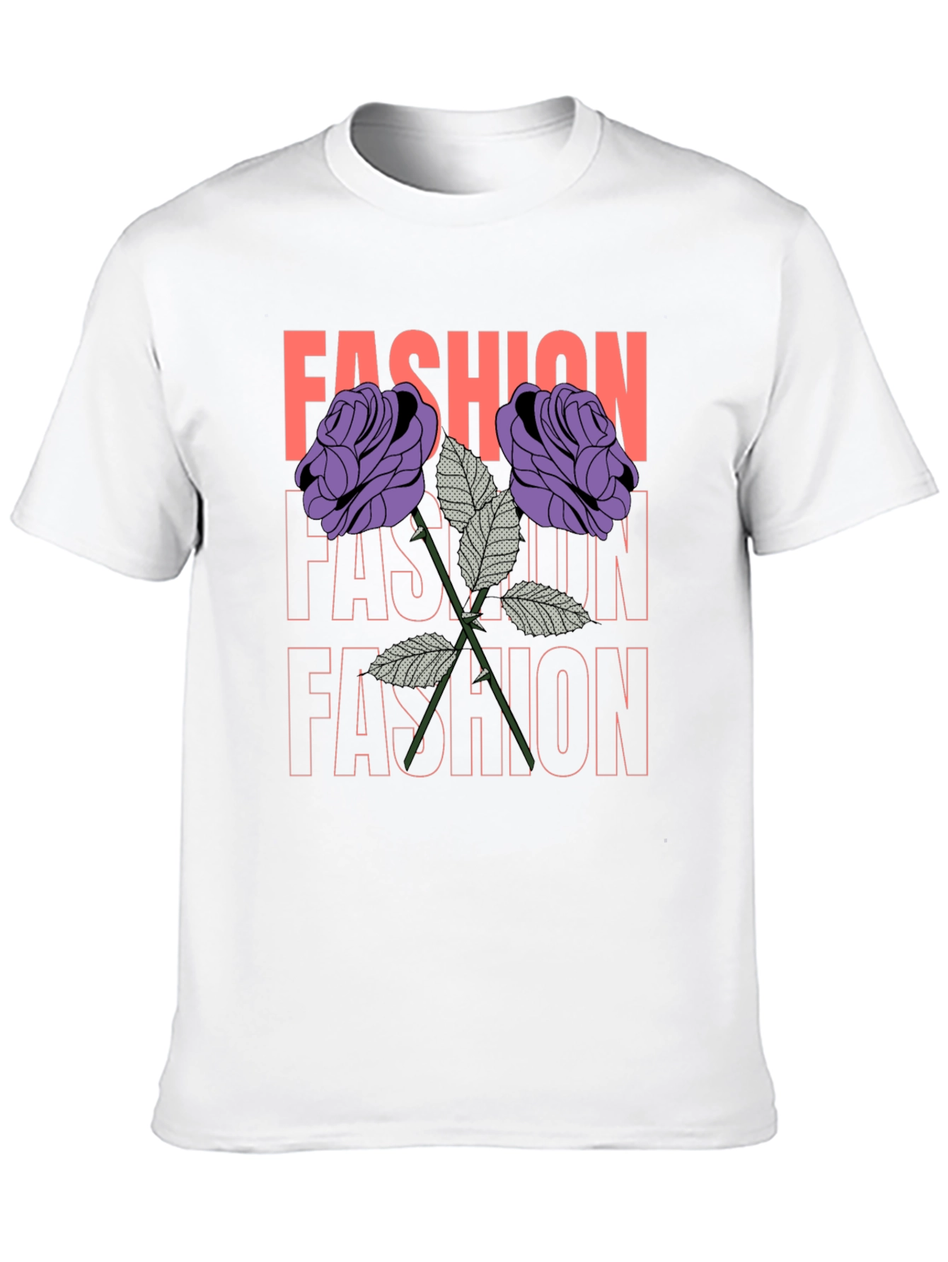 Fashion Roses Graphic Tee - Trendy Unisex T-Shirt