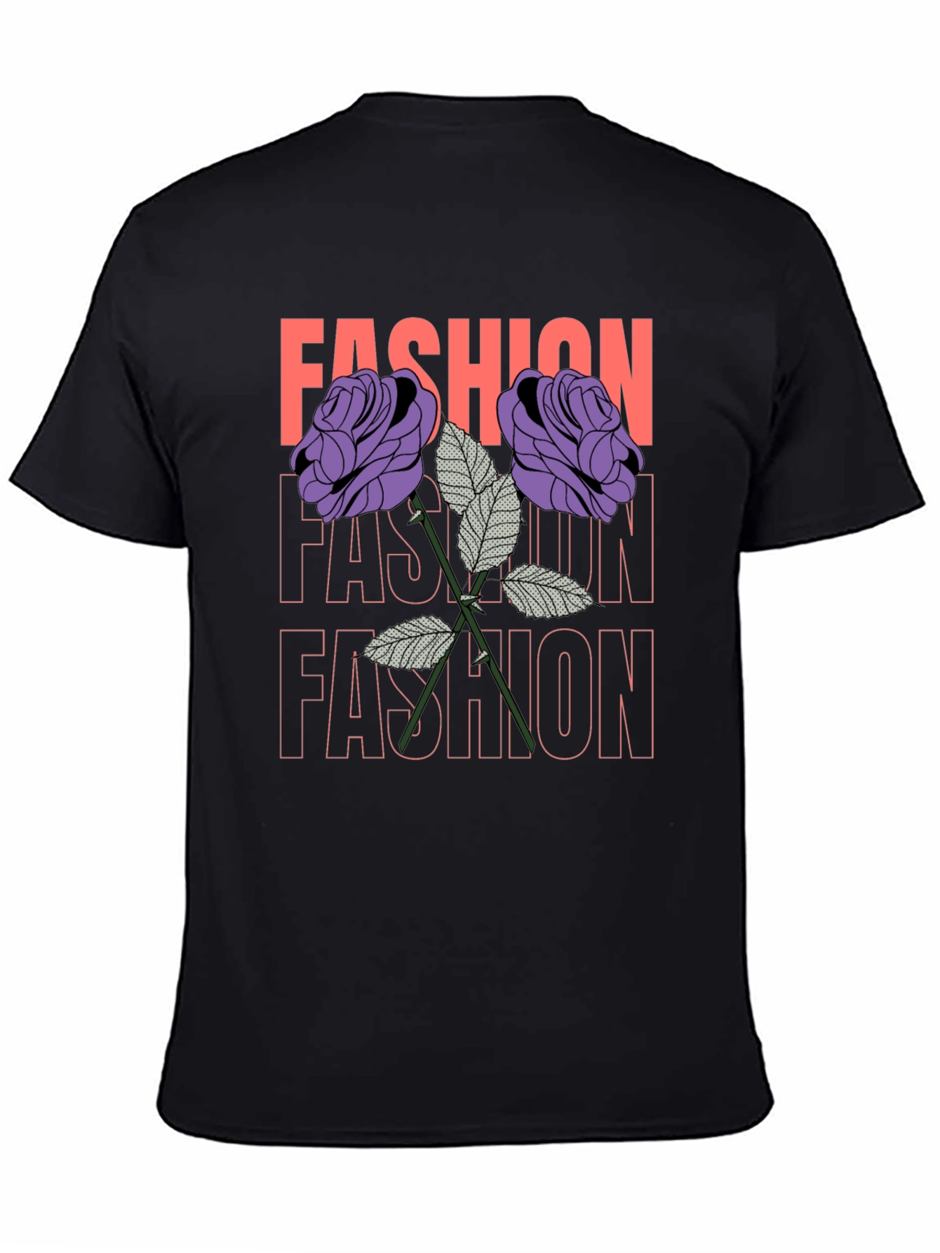 Fashion Roses Graphic Tee - Trendy Unisex T-Shirt