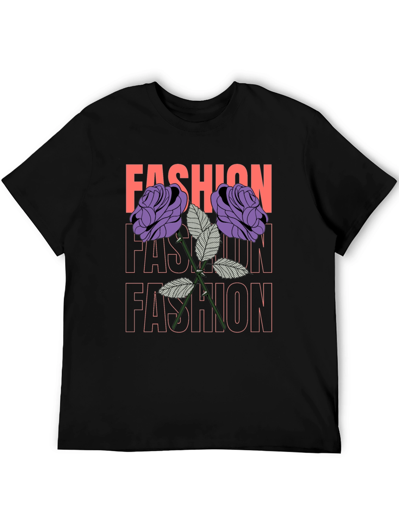 Fashion Roses Graphic Tee - Trendy Unisex T-Shirt