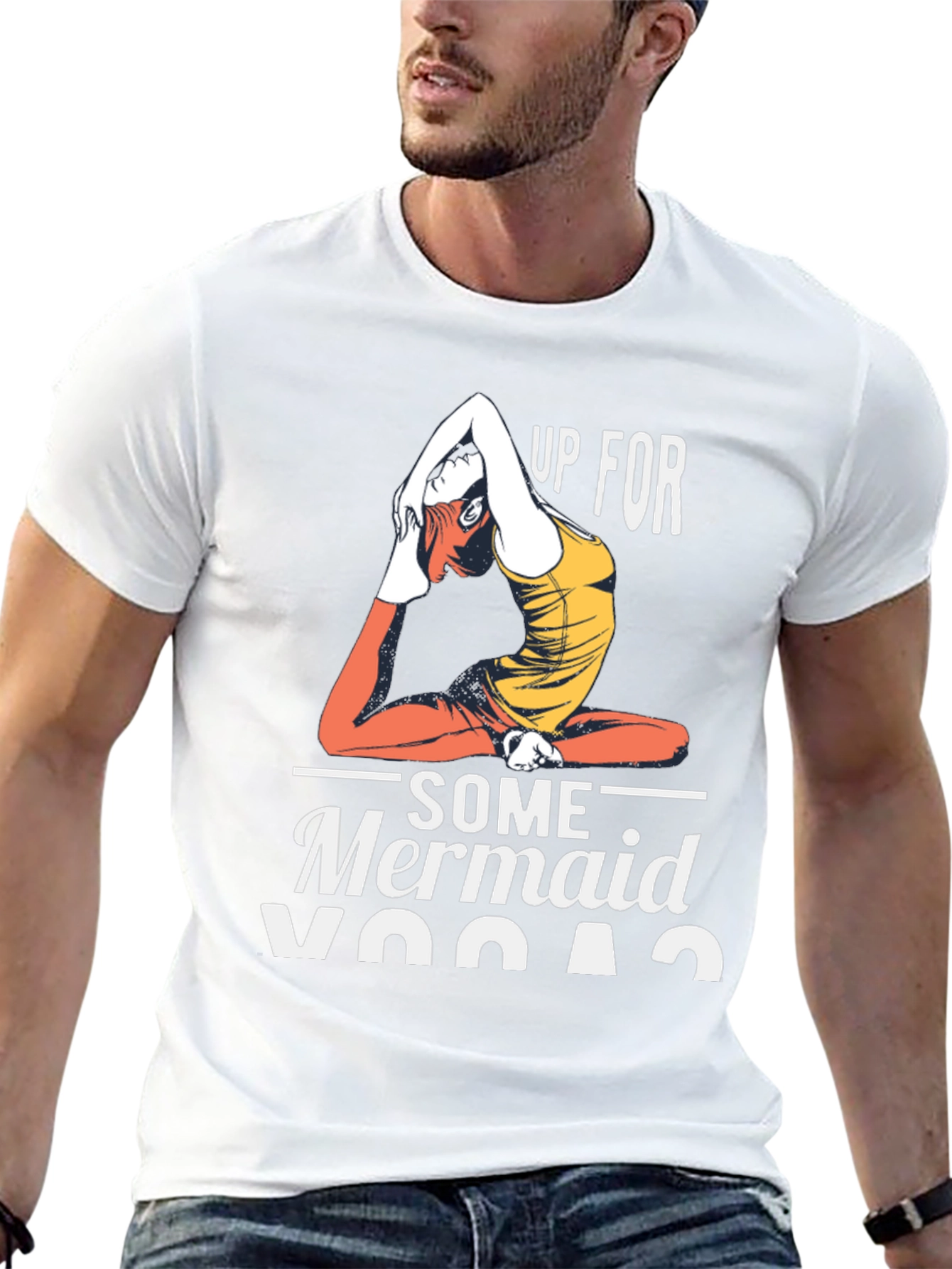Mermaid Yoga T-Shirt - Black Graphic Tee