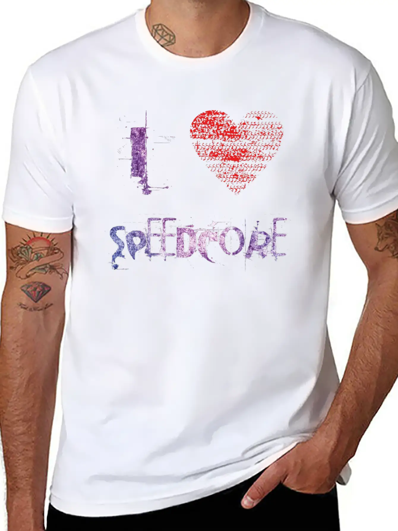 I Love SPEEDCORE Techno Hardtekk Raver Festival Unisex Casual T-Shirt – Clean Design For Daily Comfort