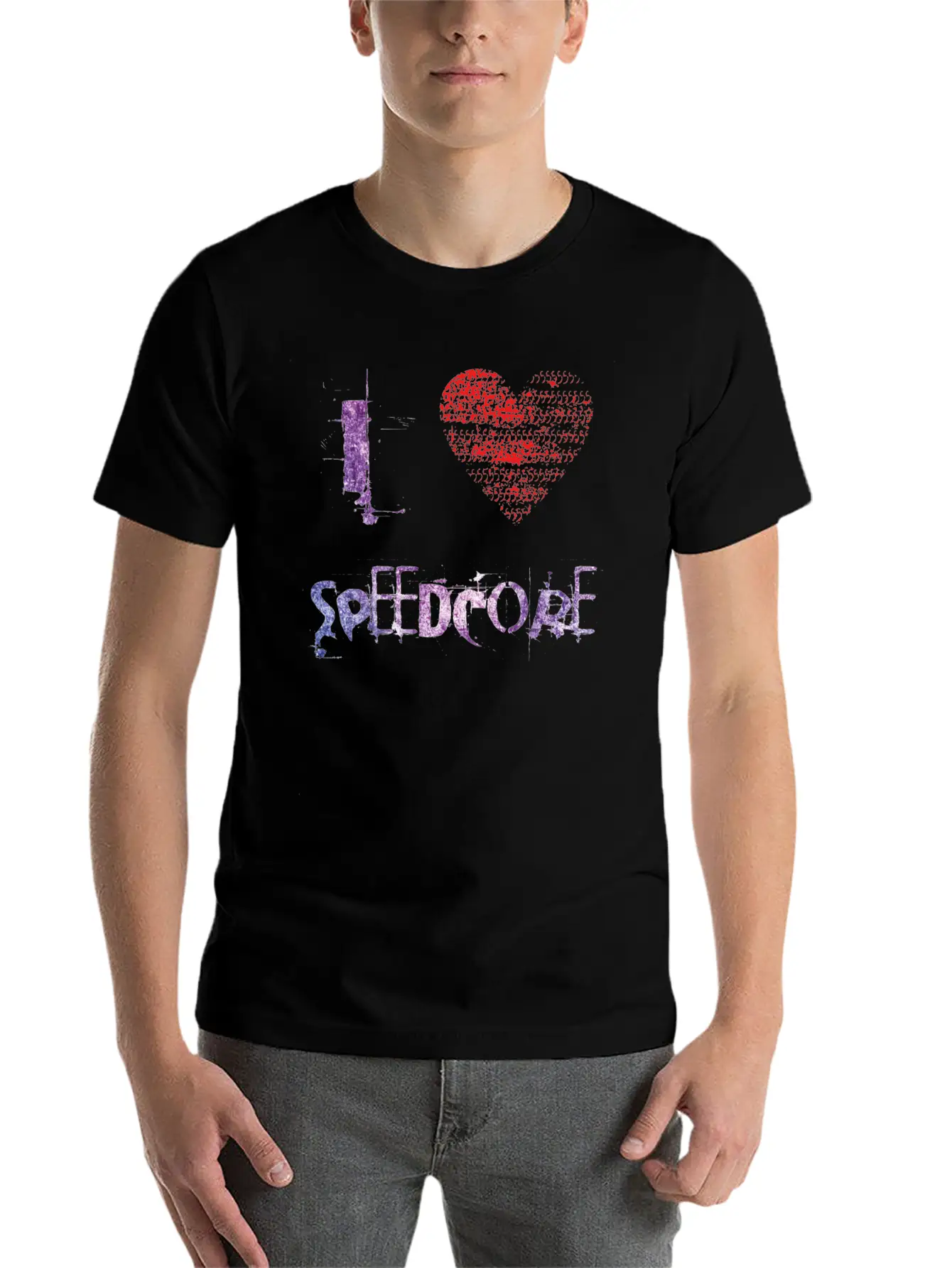 I Love SPEEDCORE Techno Hardtekk Raver Festival Unisex Casual T-Shirt – Clean Design For Daily Comfort