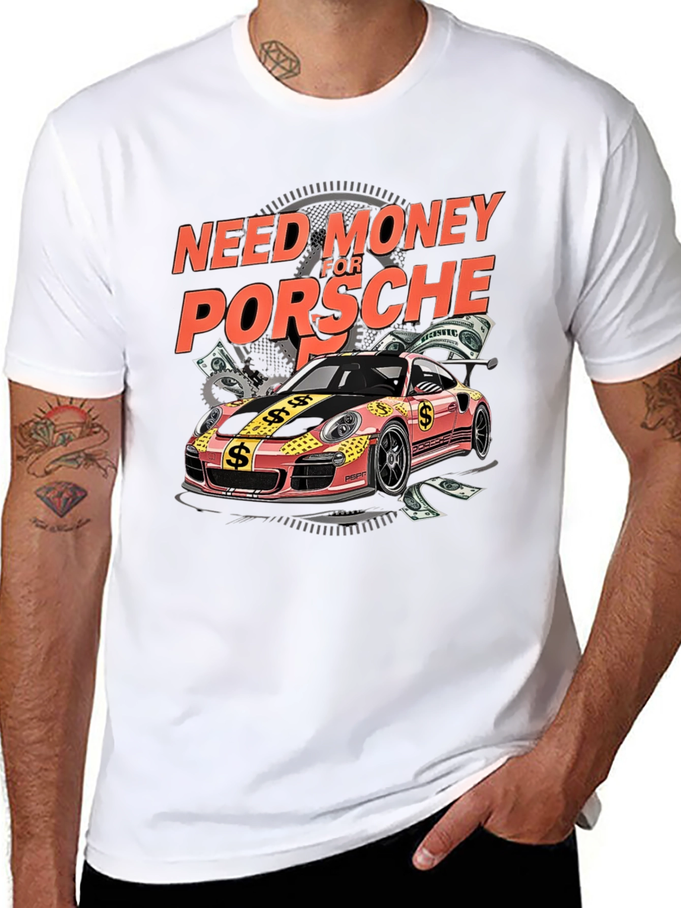 Need Money for Porsche Graphic Tee