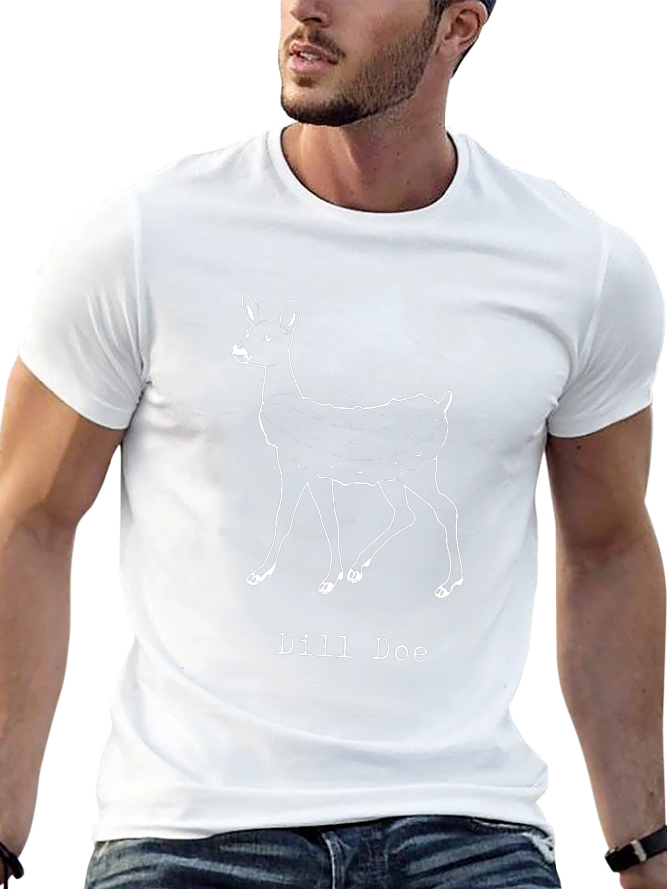 Dill Doe T-Shirt - Funny Deer Pickle Pun Tee