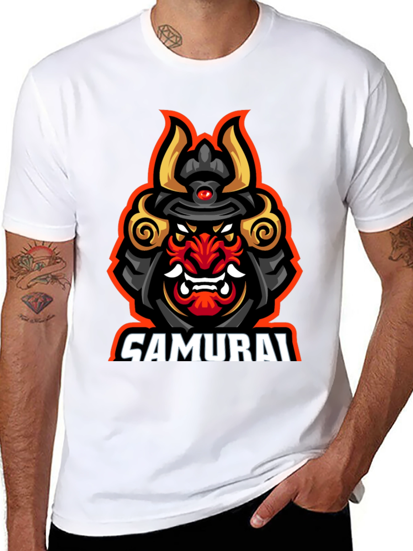 Samurai Graphic T-Shirt - Bold Warrior Design