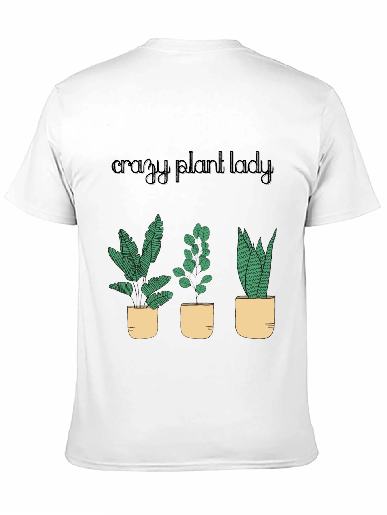 Crazy Plant Lady T-Shirt - Black Cotton Blend