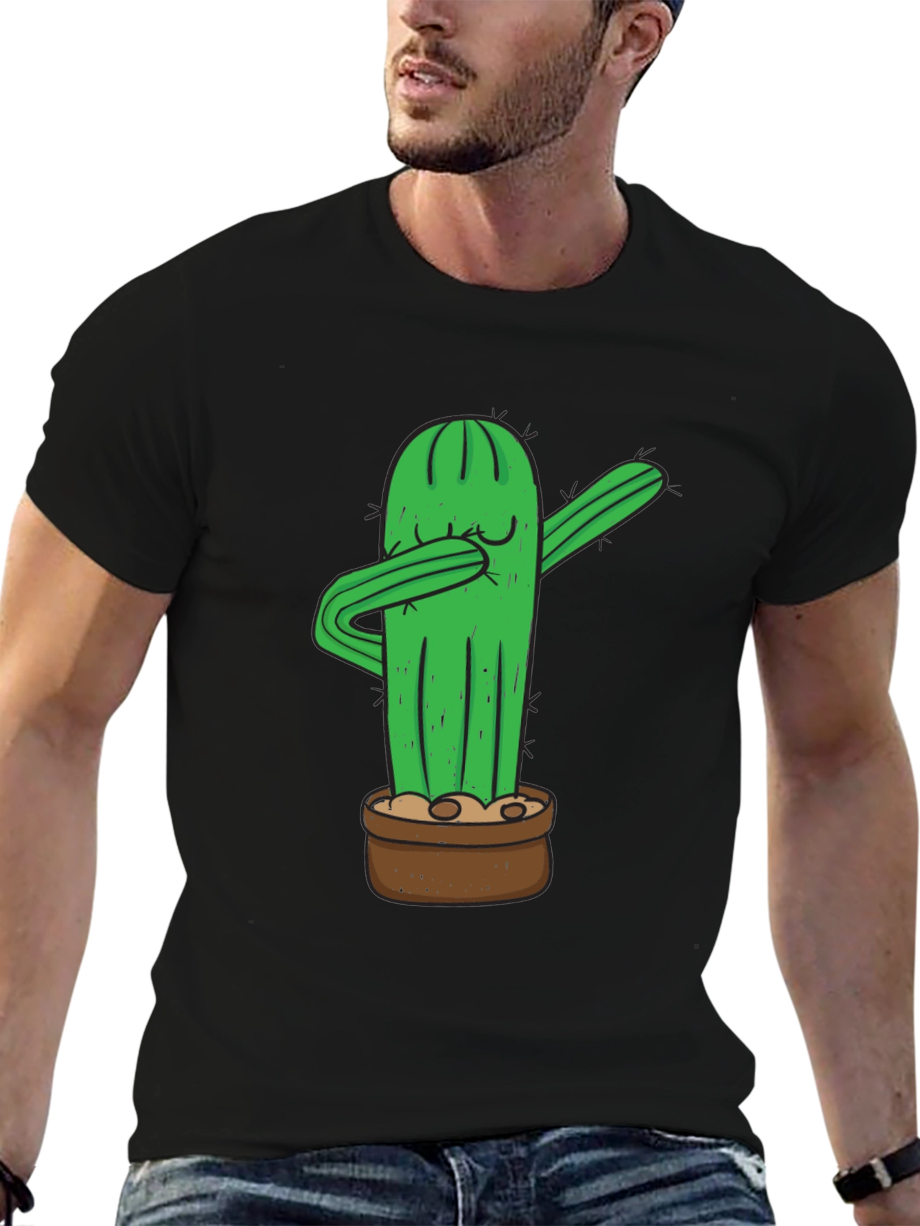 Dabbing Cactus Graphic Tee - Funny Plant Lover Shirt