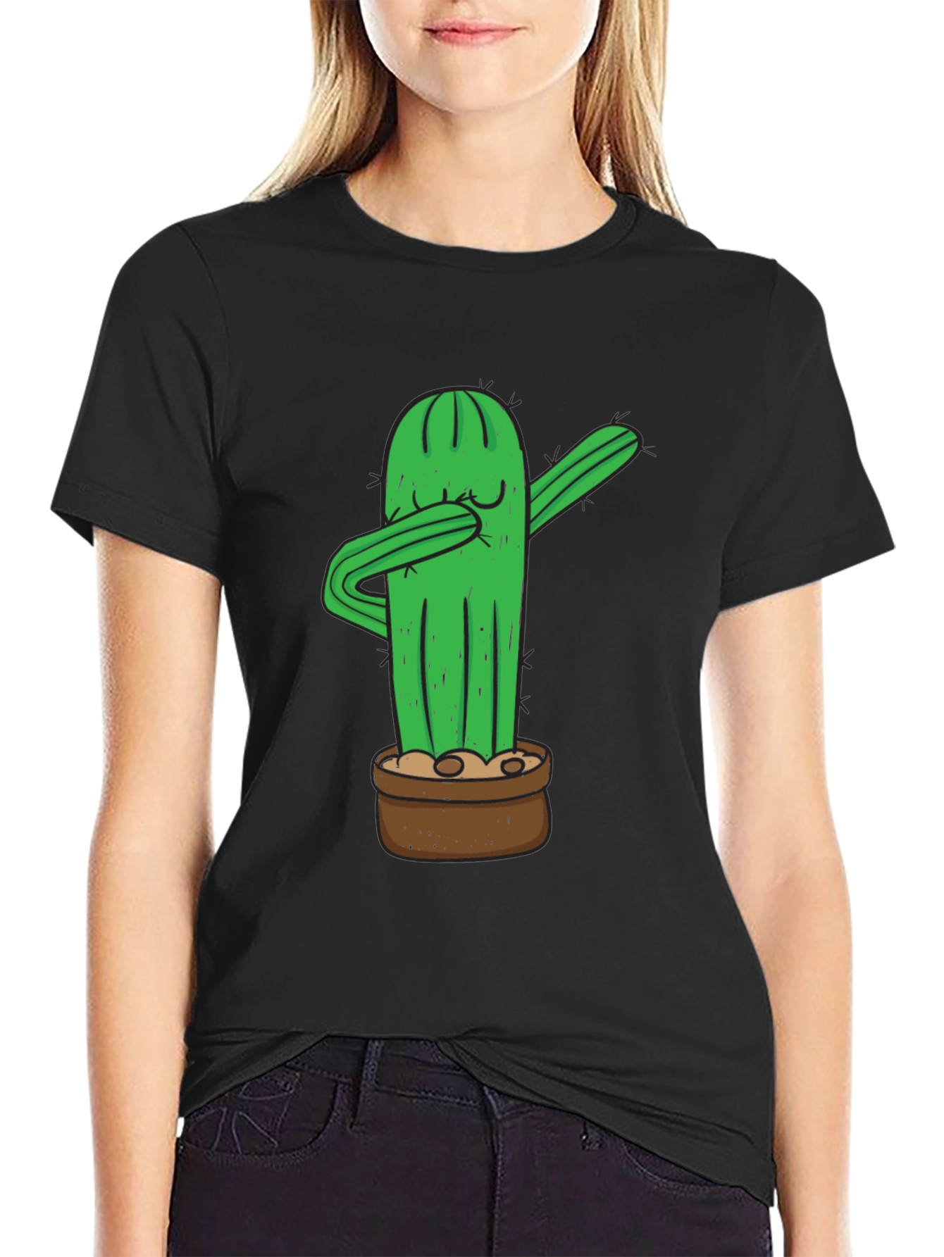 Dabbing Cactus Graphic Tee - Funny Plant Lover Shirt