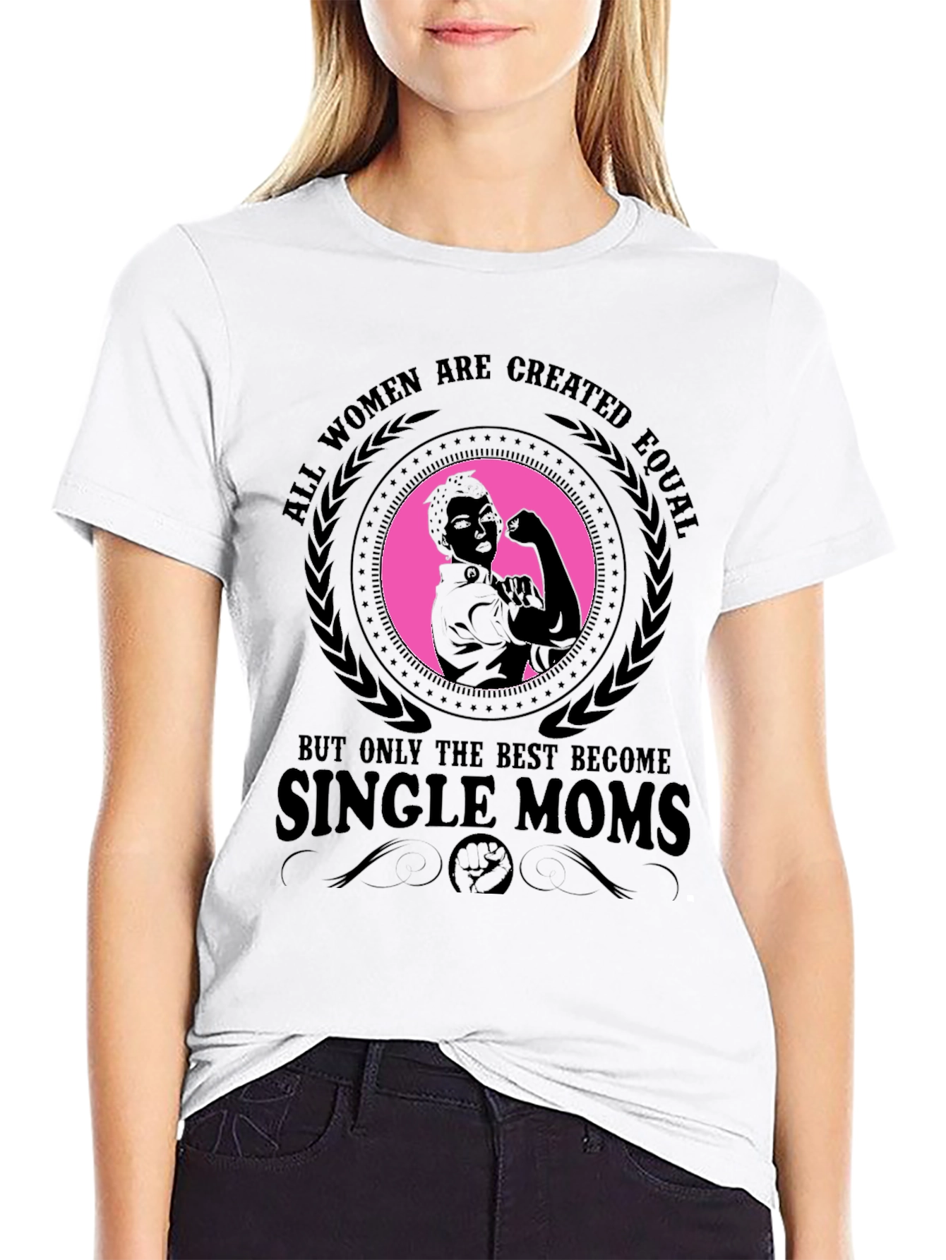 Empowered Single Mom T-Shirt - Strong Woman Graphic Tee