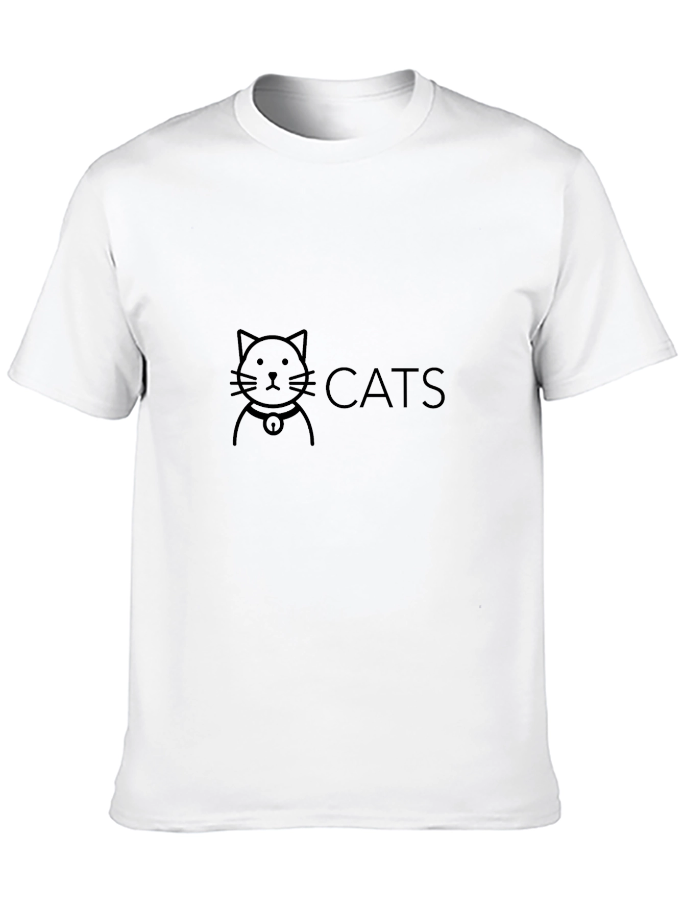 Cats Graphic T-Shirt - Black Cotton Tee