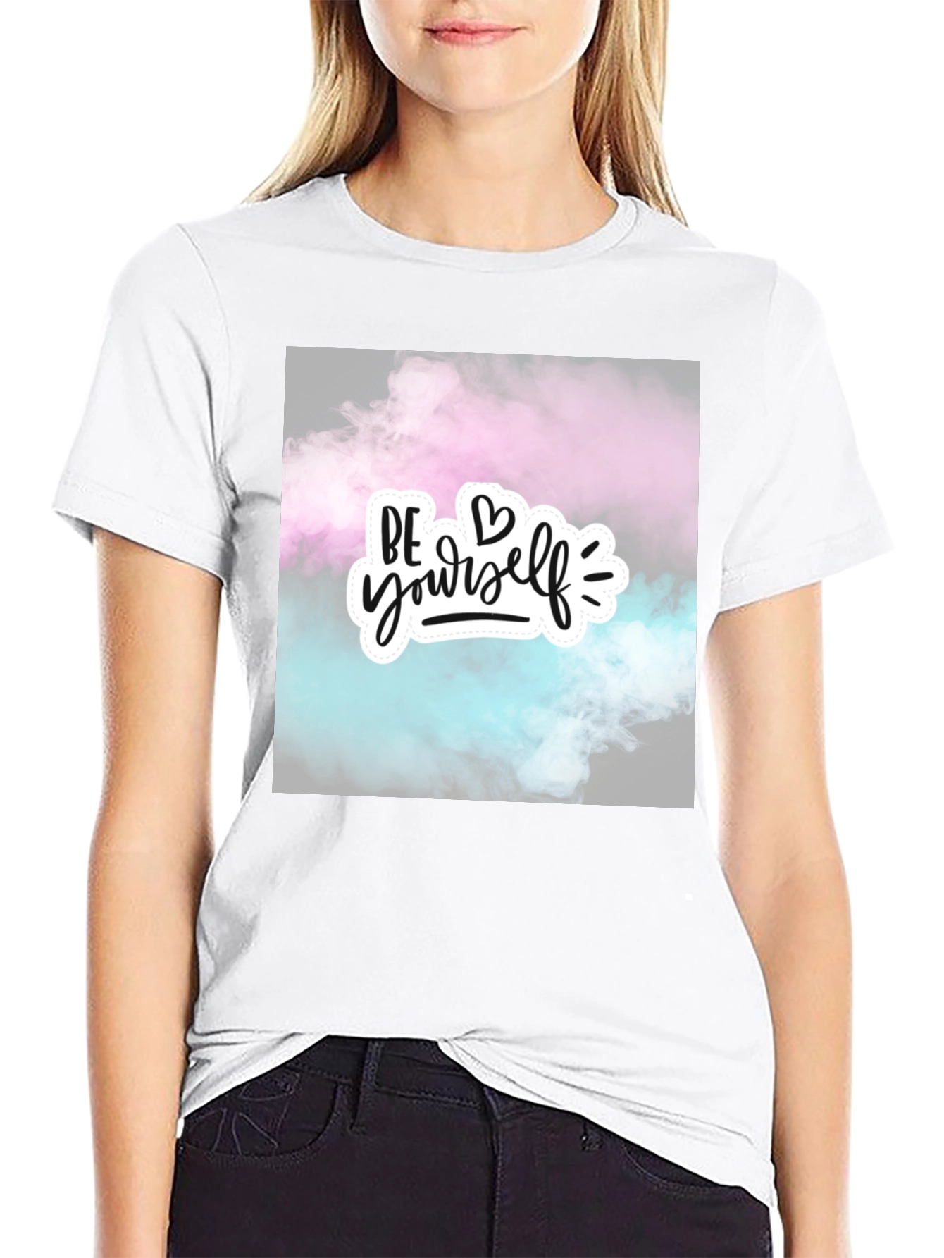Be Yourself Graphic Tee - Stylish Black Cotton T-Shirt