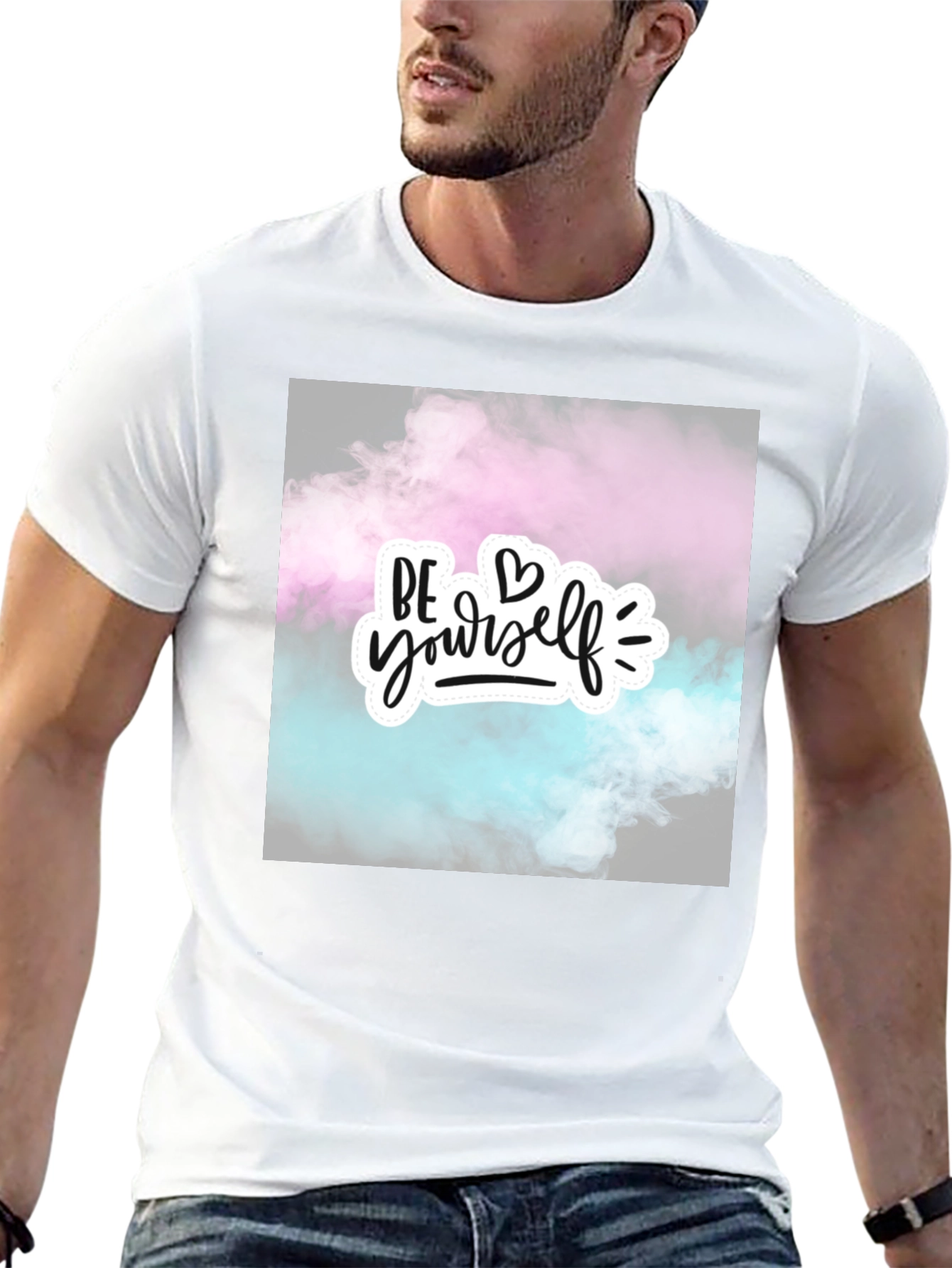 Be Yourself Graphic Tee - Stylish Black Cotton T-Shirt