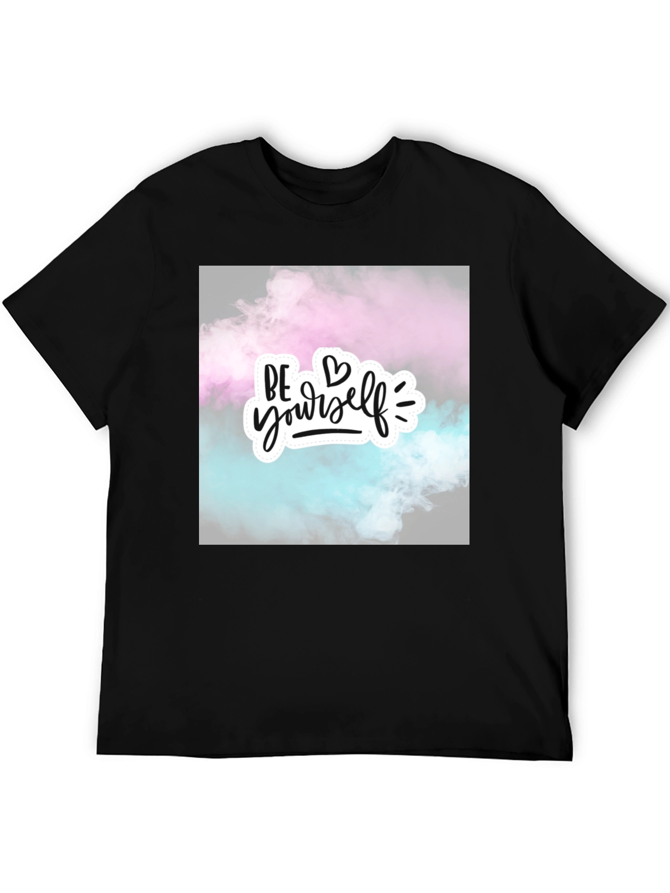 Be Yourself Graphic Tee - Stylish Black Cotton T-Shirt