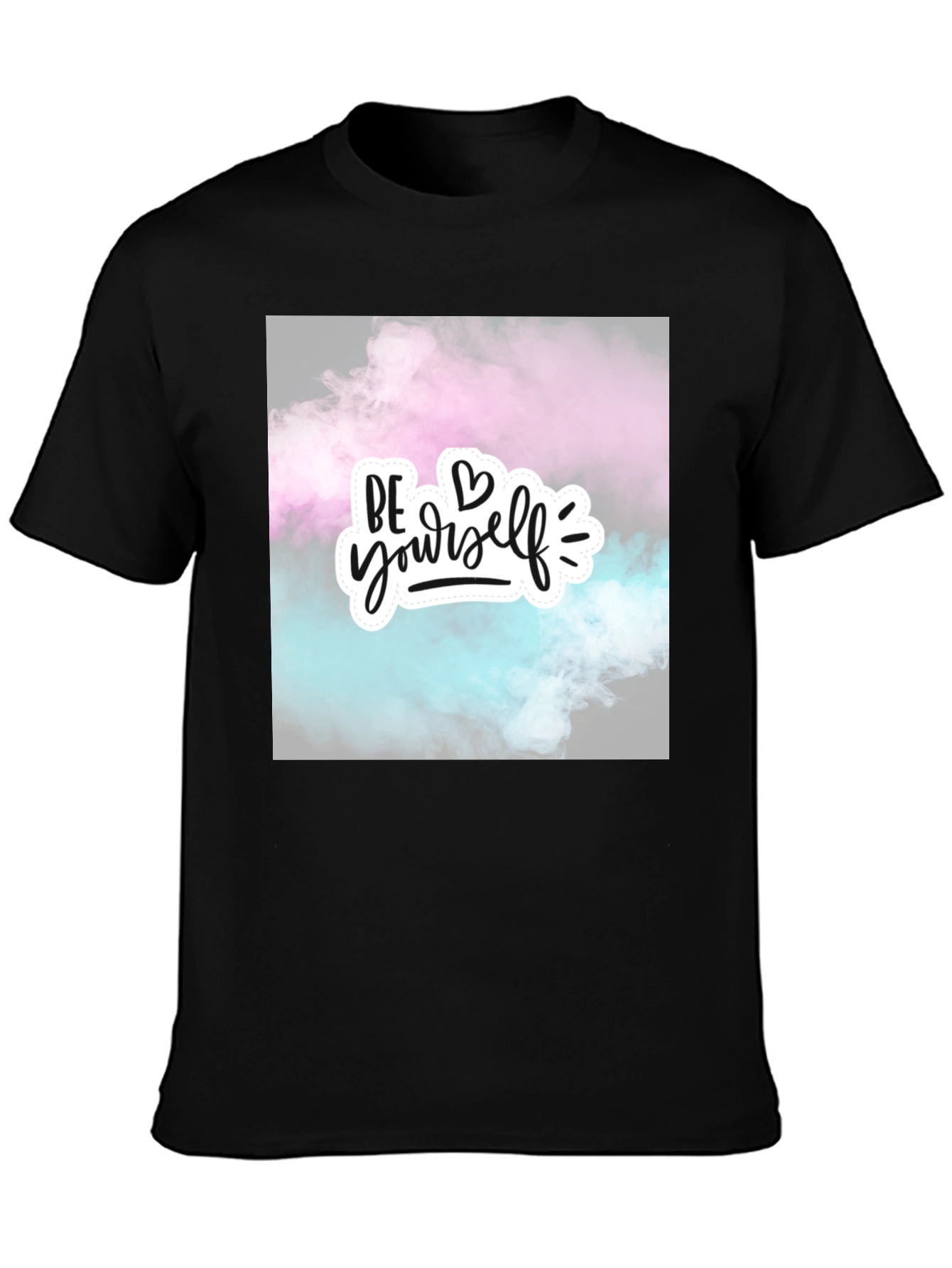 Be Yourself Graphic Tee - Stylish Black Cotton T-Shirt