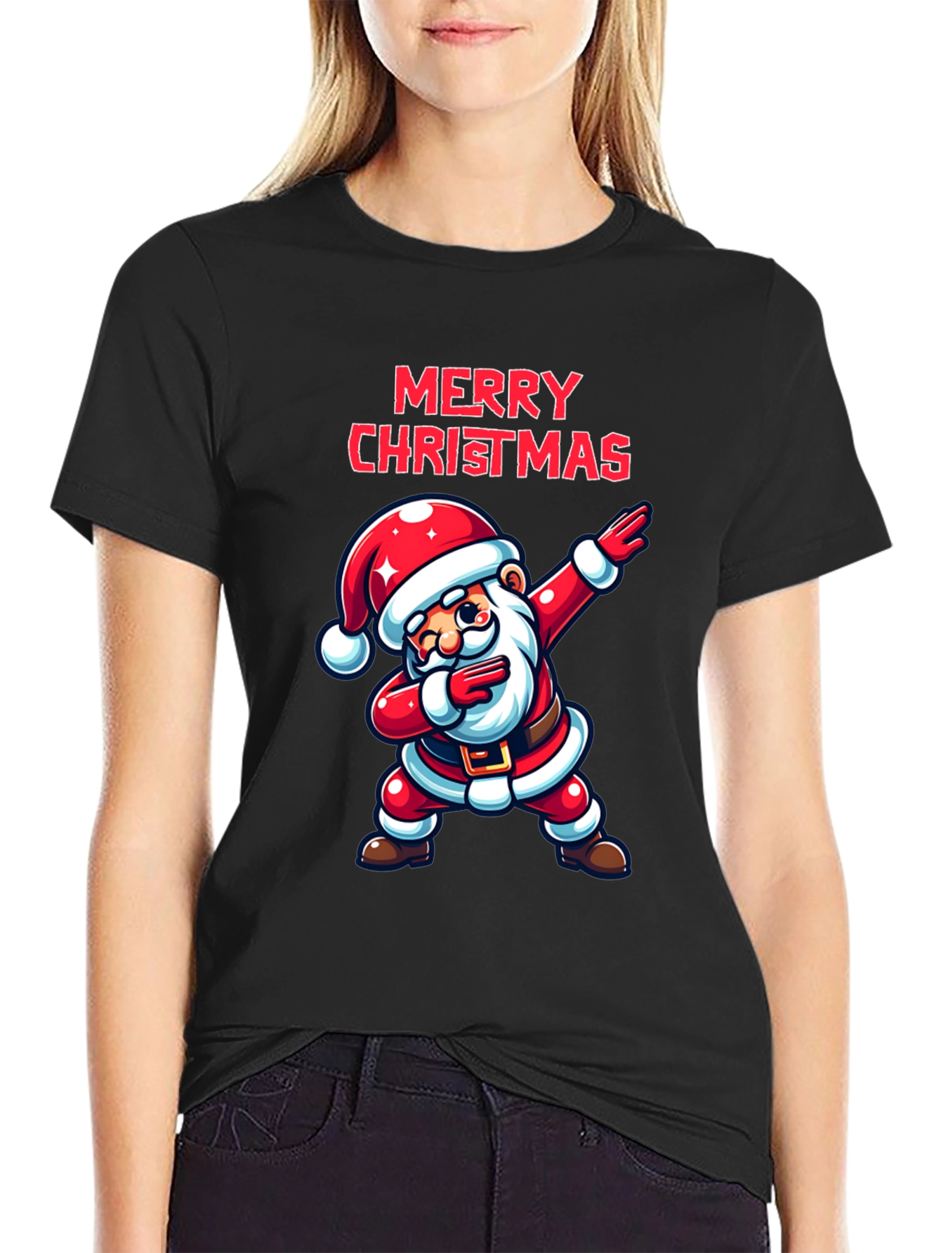 Dabbing Santa Merry Christmas T-Shirt