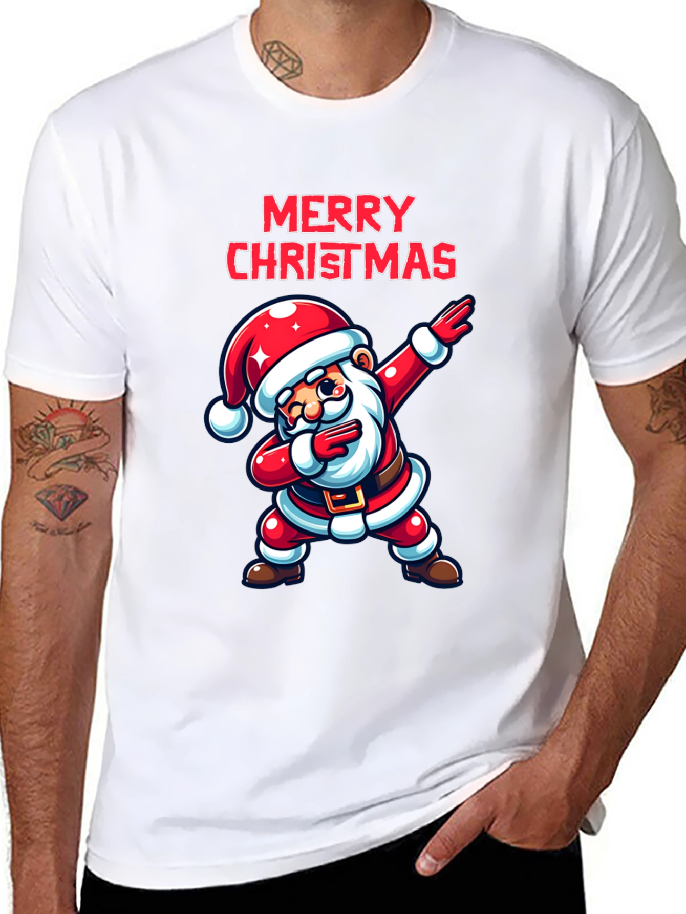 Dabbing Santa Merry Christmas T-Shirt