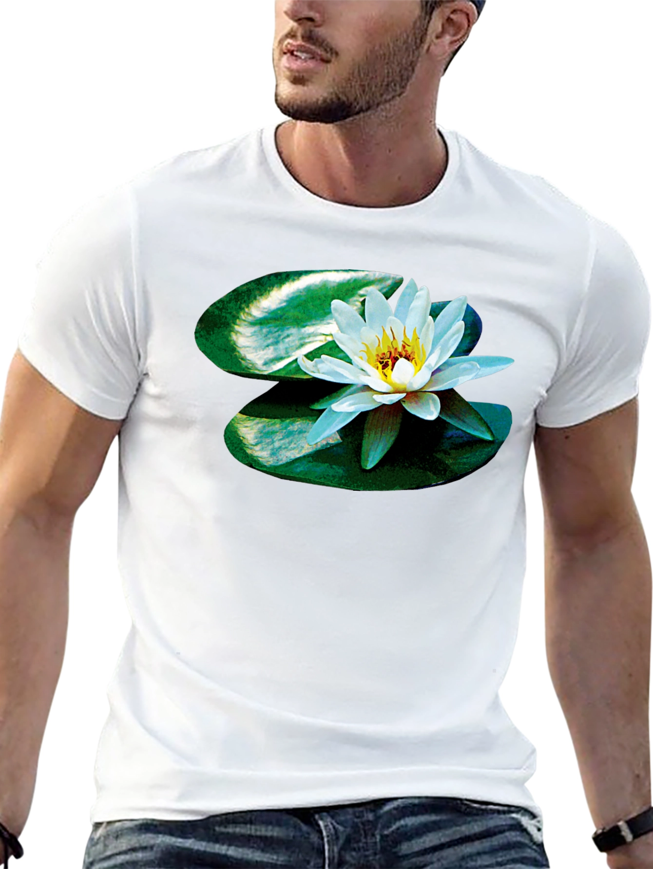 Lotus Blossom Graphic Tee - Black