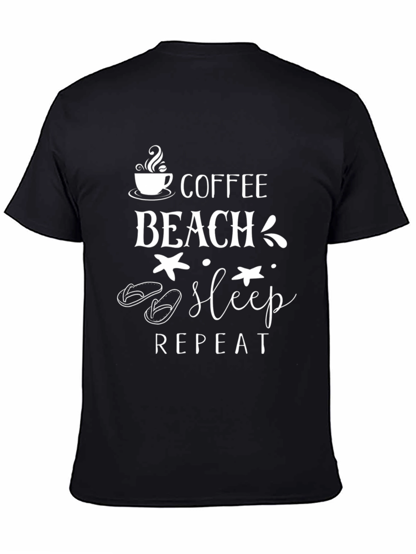 Coffee Beach Sleep Repeat Graphic Tee