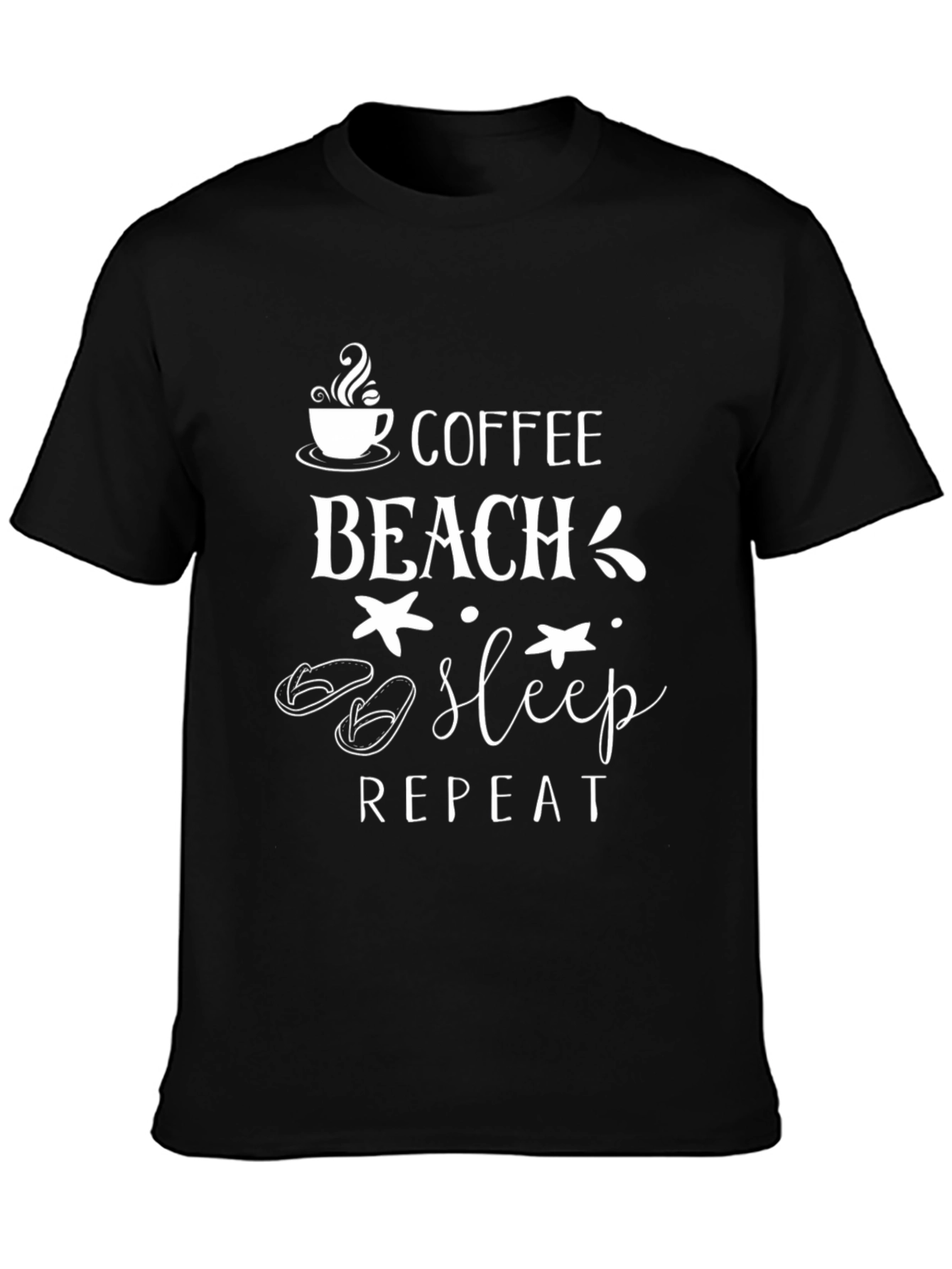 Coffee Beach Sleep Repeat Graphic Tee