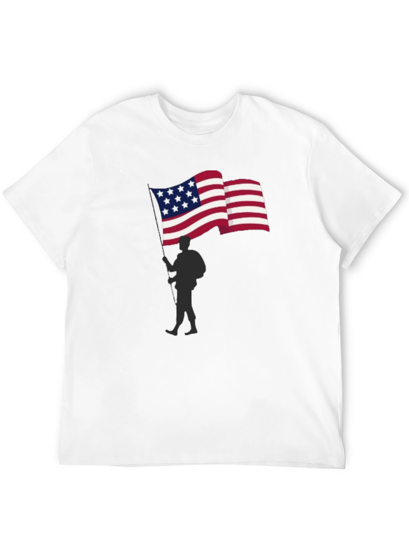 USA Flag Soldier Graphic T-Shirt Patriotic Tee