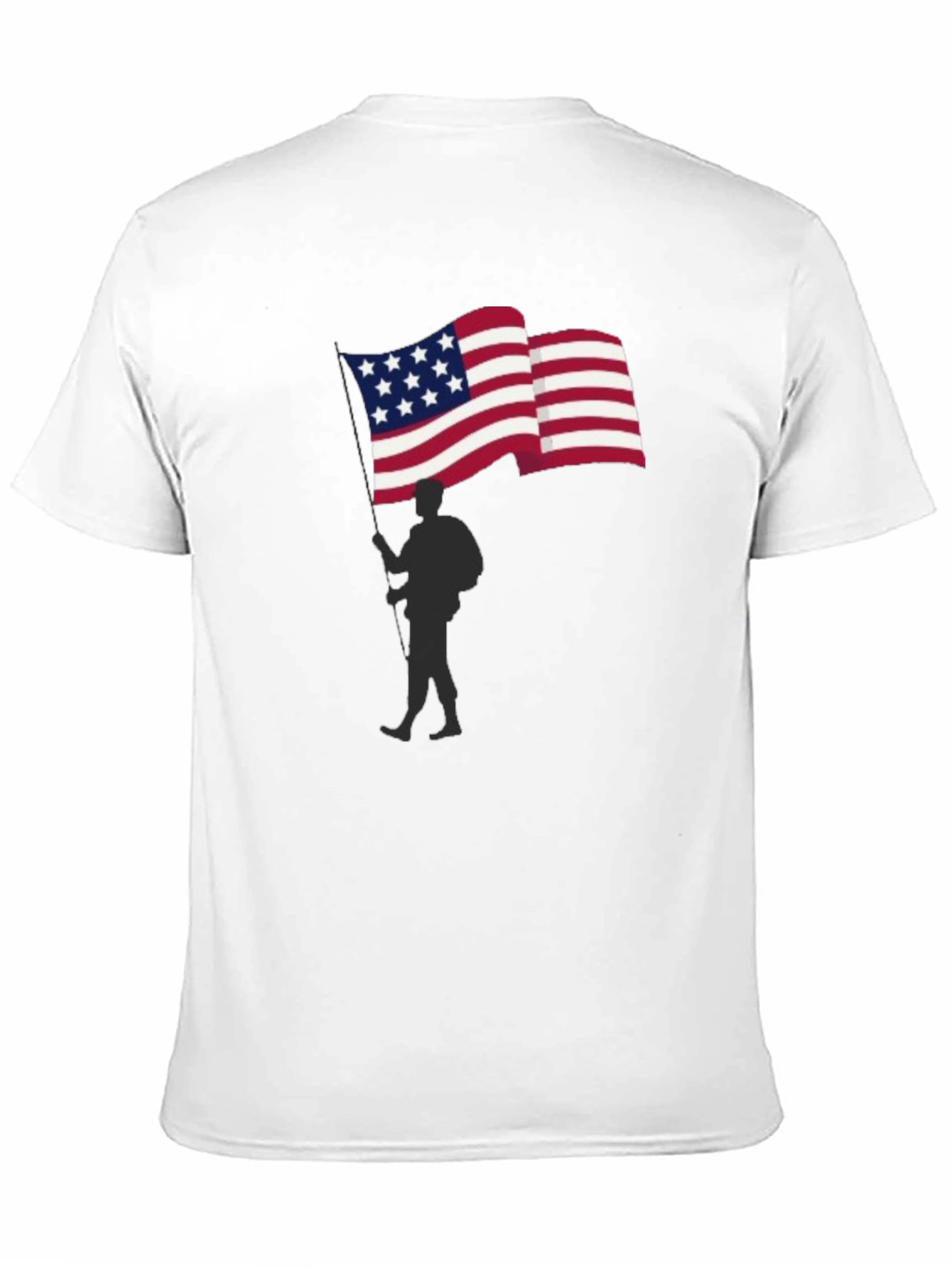 USA Flag Soldier Graphic T-Shirt Patriotic Tee