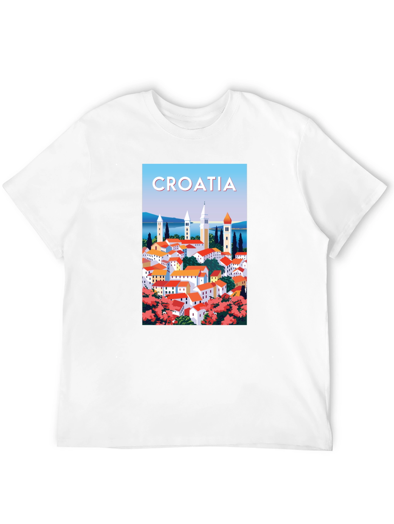 Croatia Travel Poster Graphic T-Shirt