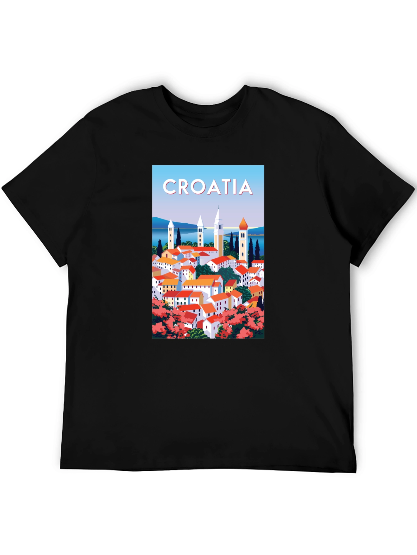 Croatia Travel Poster Graphic T-Shirt