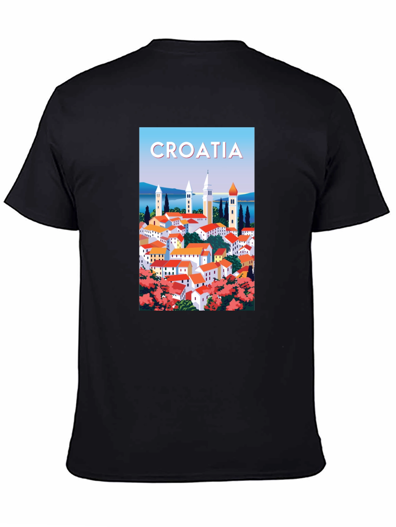 Croatia Travel Poster Graphic T-Shirt