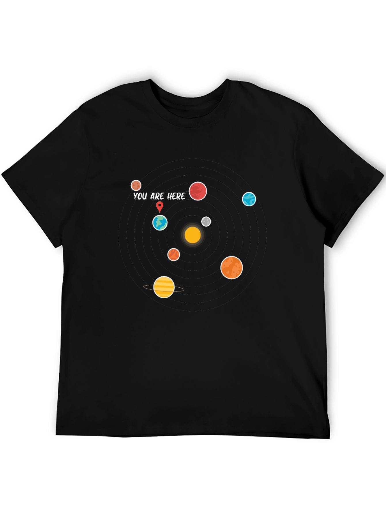 Planets Graphic T-Shirt - You Are Here Design