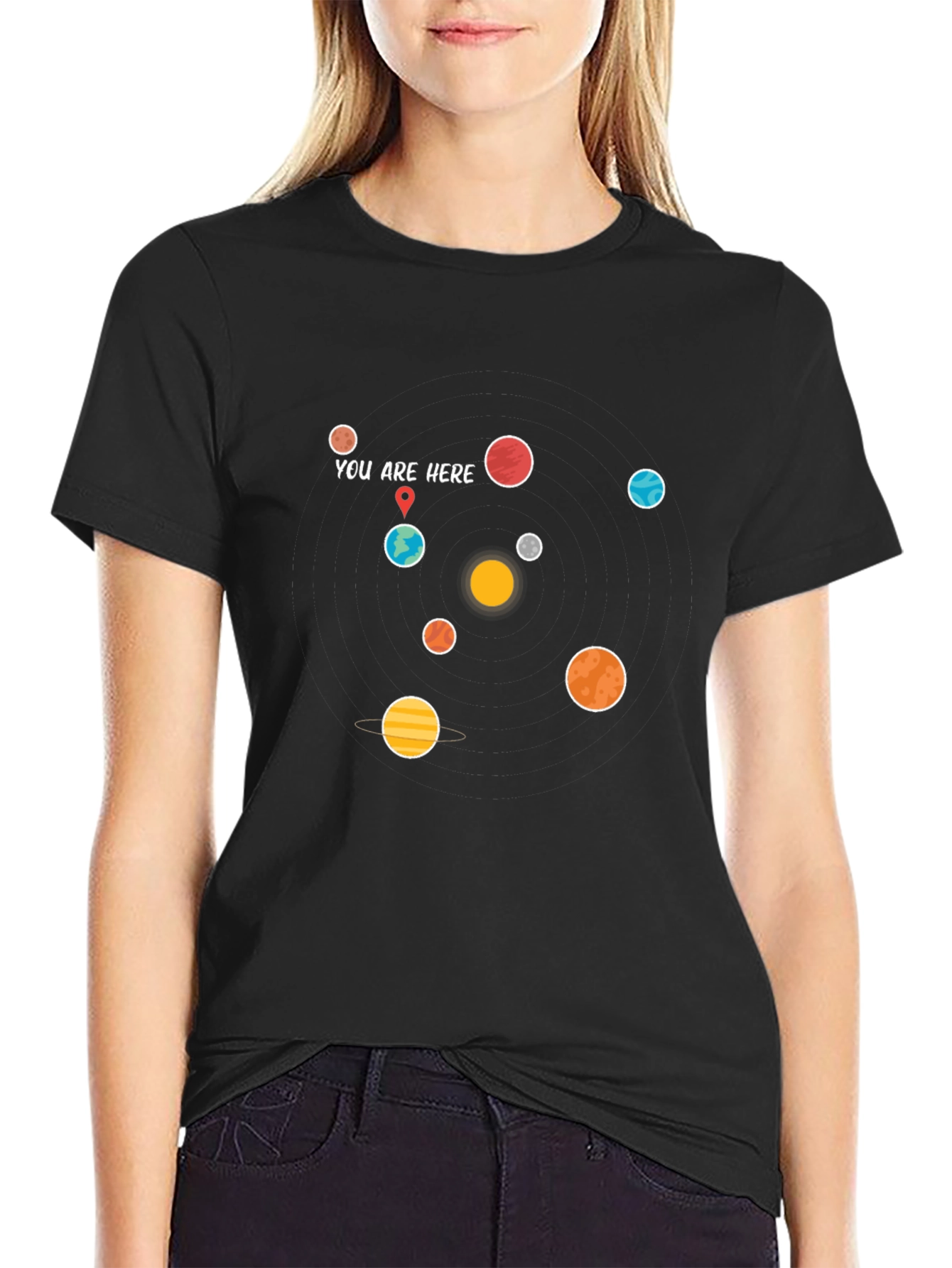 Planets Graphic T-Shirt - You Are Here Design
