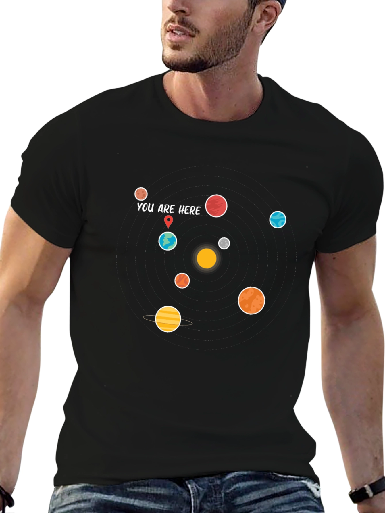 Planets Graphic T-Shirt - You Are Here Design