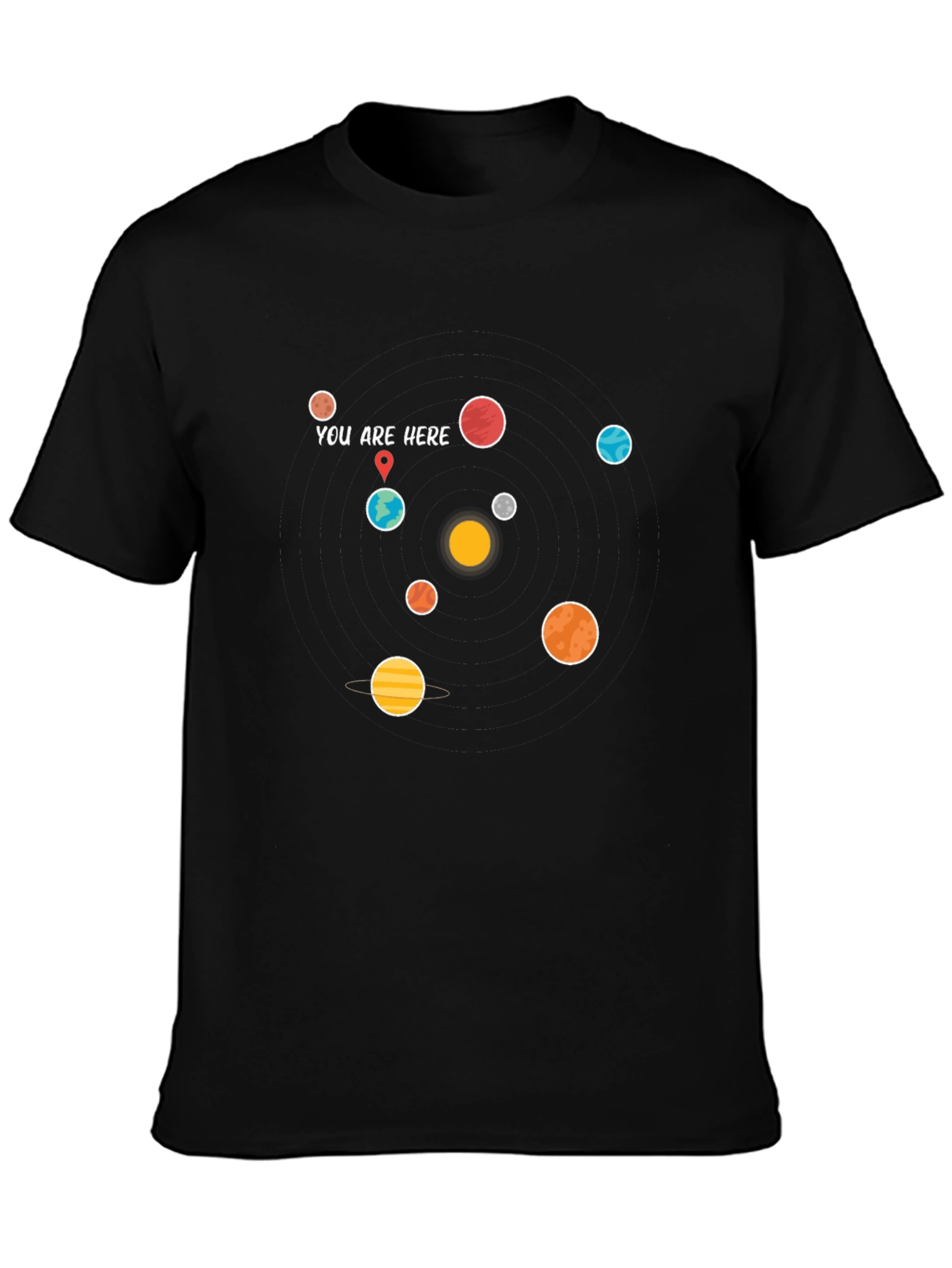 Planets Graphic T-Shirt - You Are Here Design
