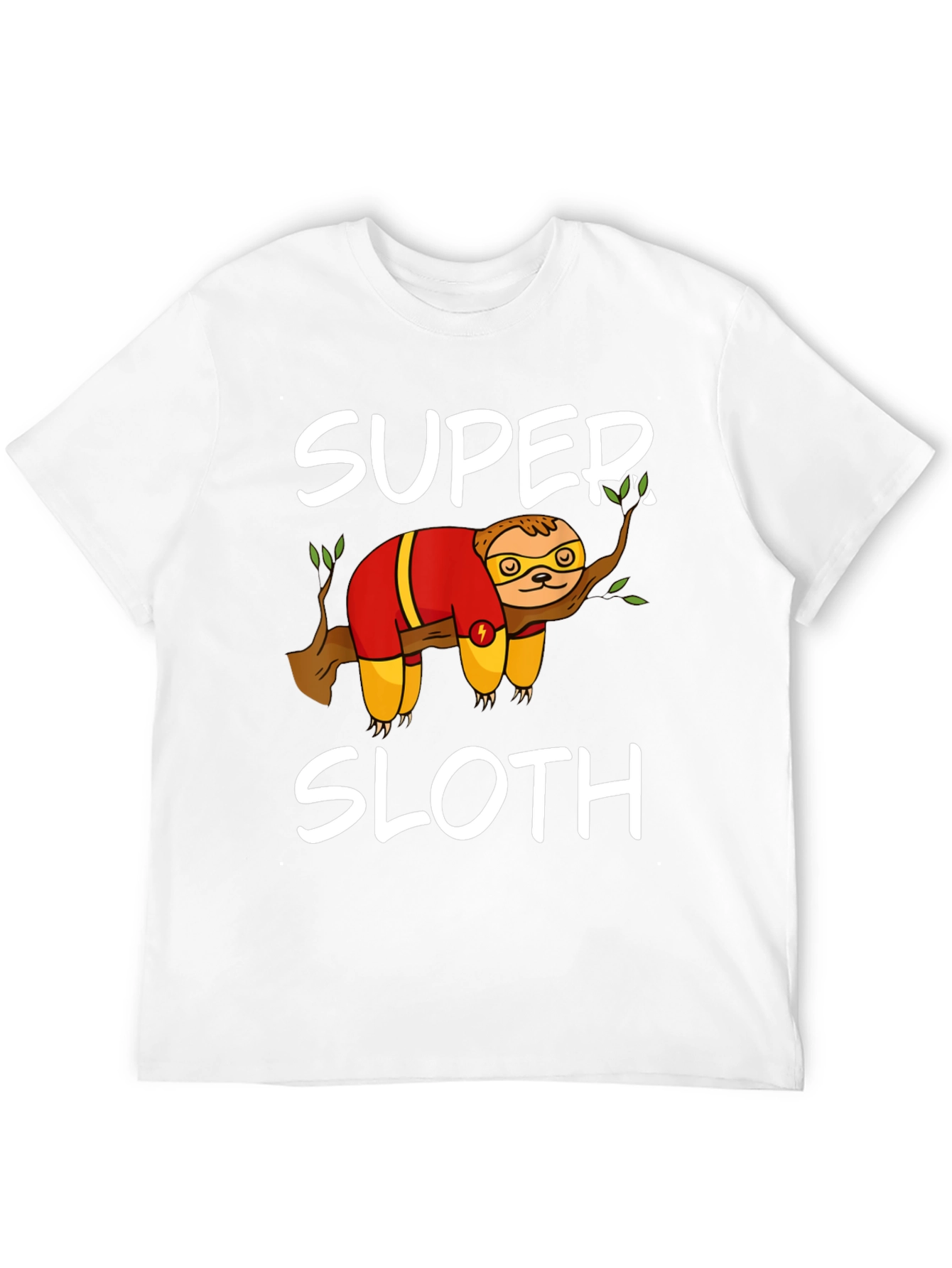 Super Sloth Graphic Tee - Black Cotton Blend