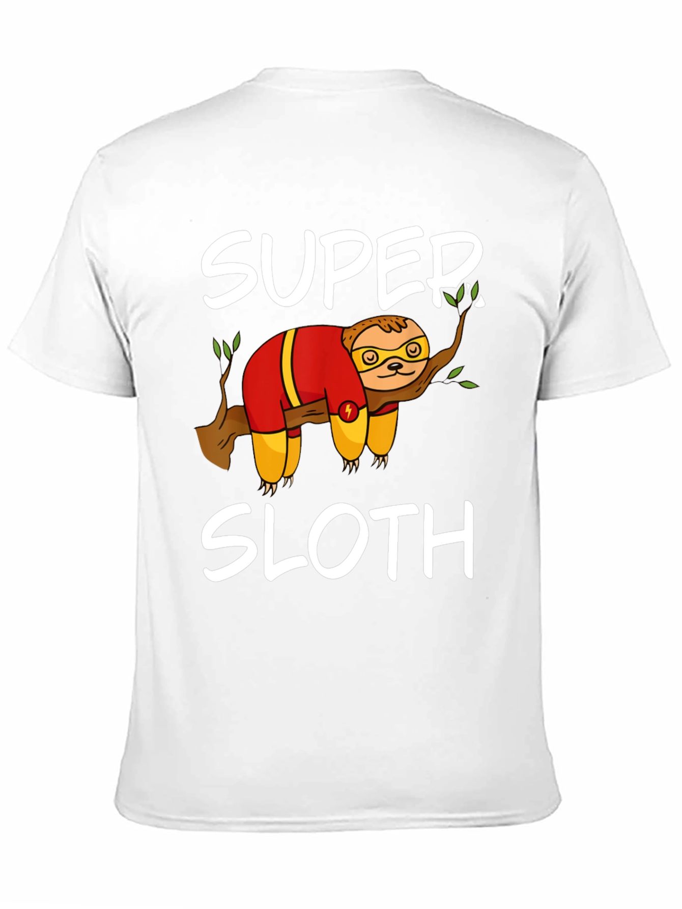 Super Sloth Graphic Tee - Black Cotton Blend