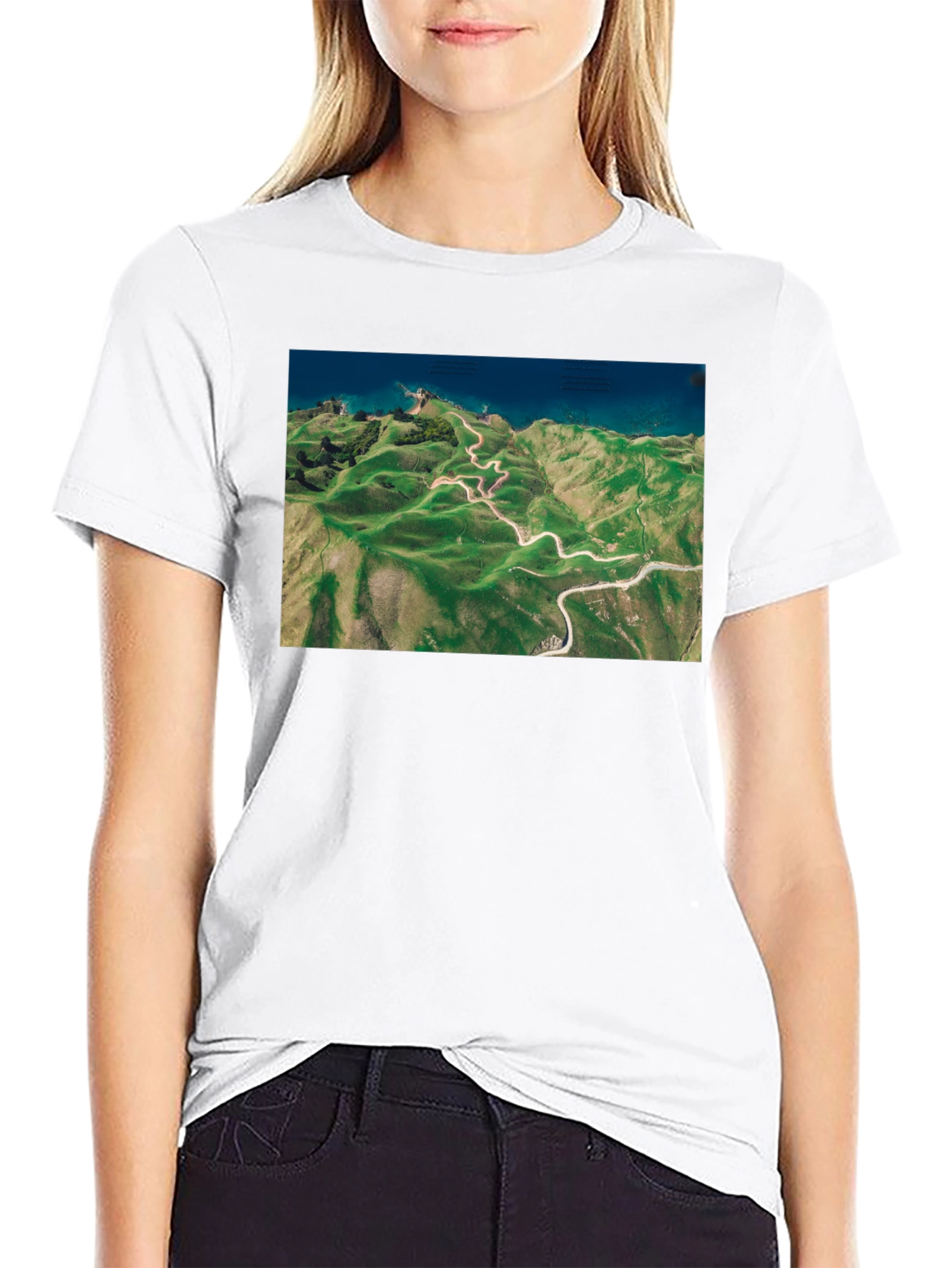 Scenic Route Tee - Black Cotton T-Shirt