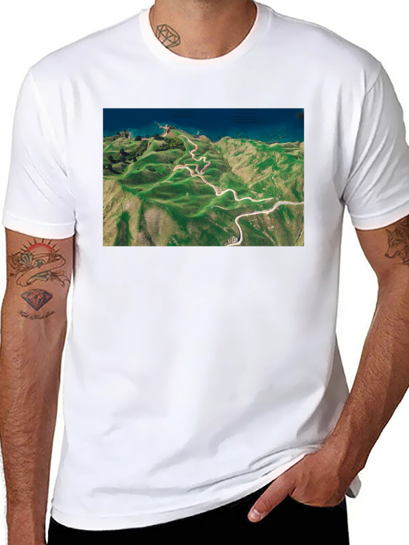 Scenic Route Tee - Black Cotton T-Shirt