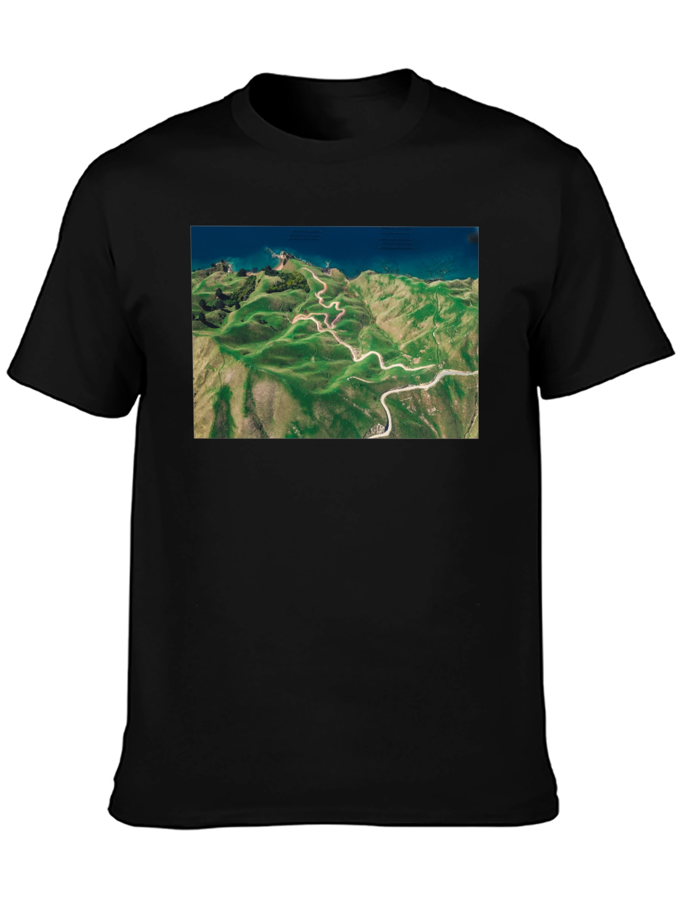 Scenic Route Tee - Black Cotton T-Shirt